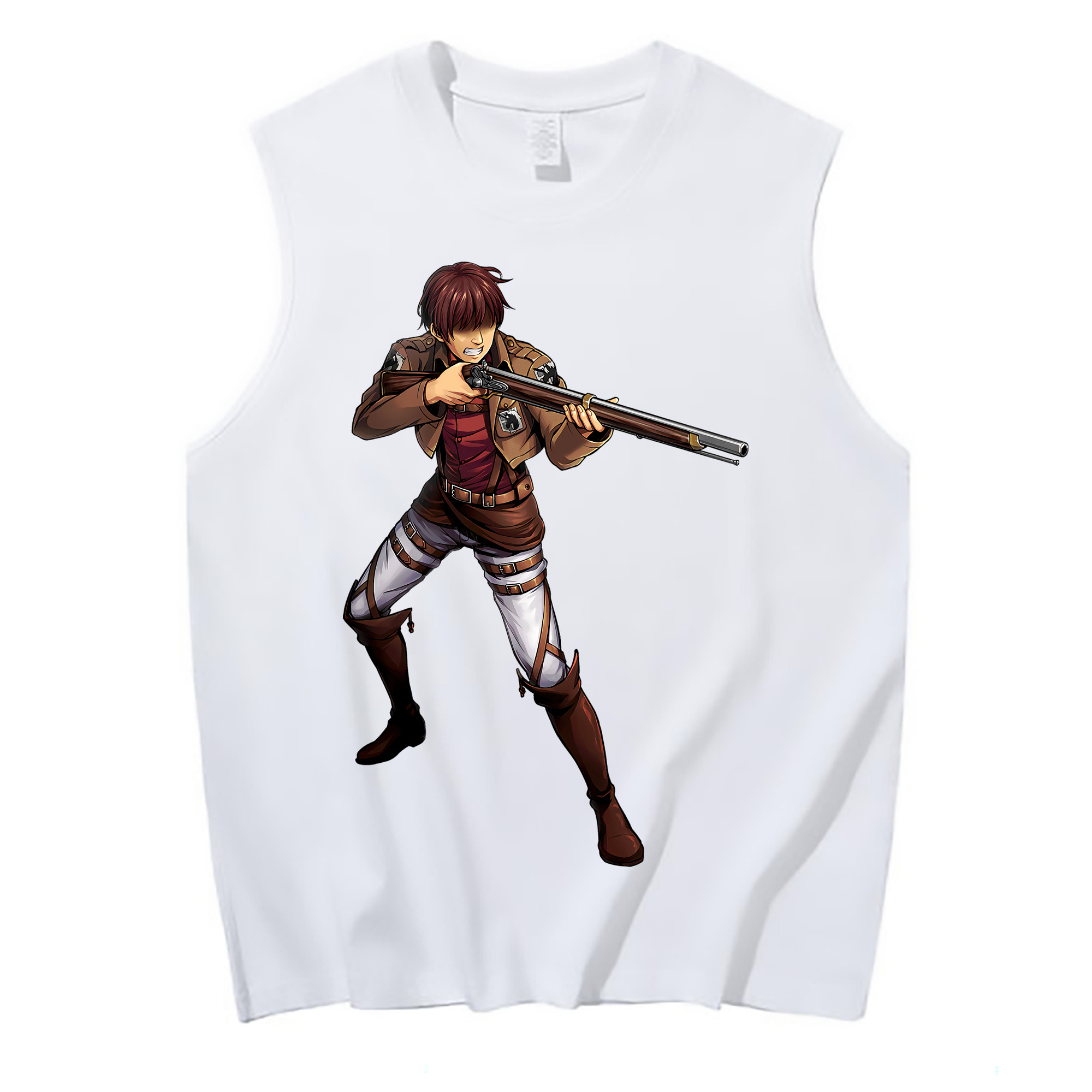 （画像用） 進撃の巨人 Attack on Titan コットン100％タンクトップ（フロントプリント）