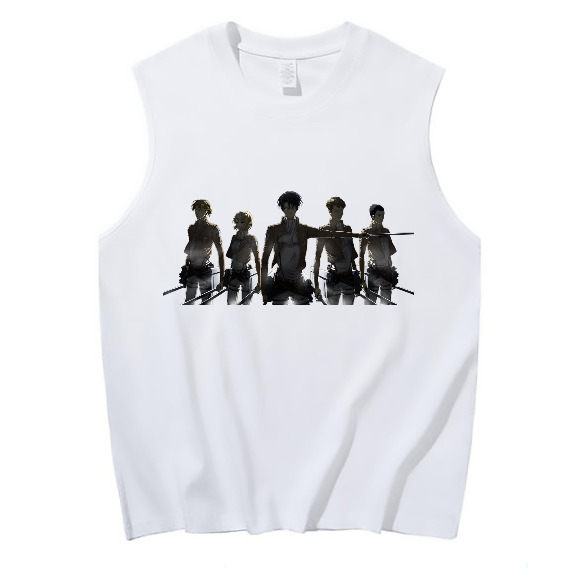 （画像用） 進撃の巨人 Attack on Titan コットン100％タンクトップ（フロントプリント）