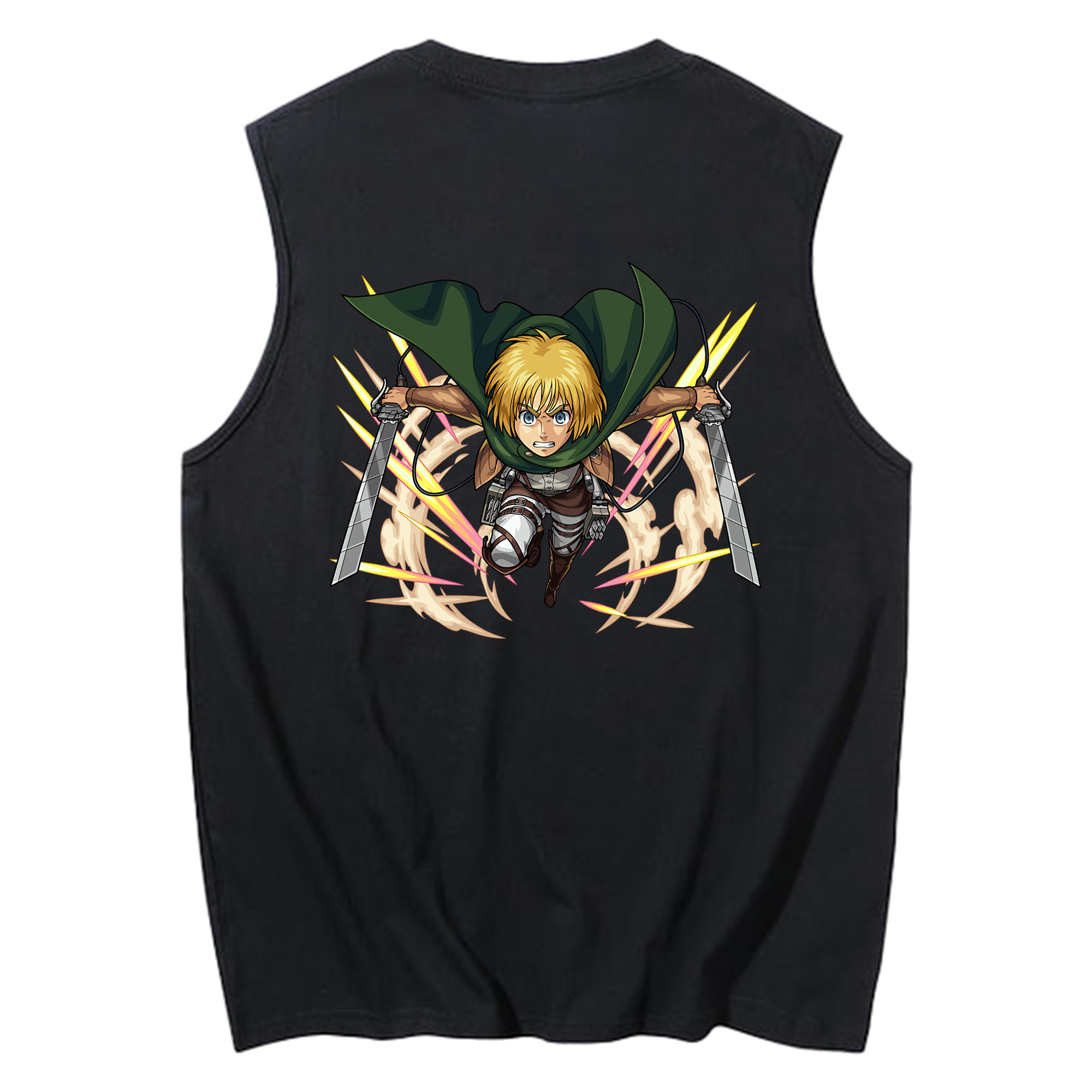 （画像用） 進撃の巨人 アルミン·アルレルト Attack on Titan Armin Arlert コットン100％タンクトップ（背面プリント）
