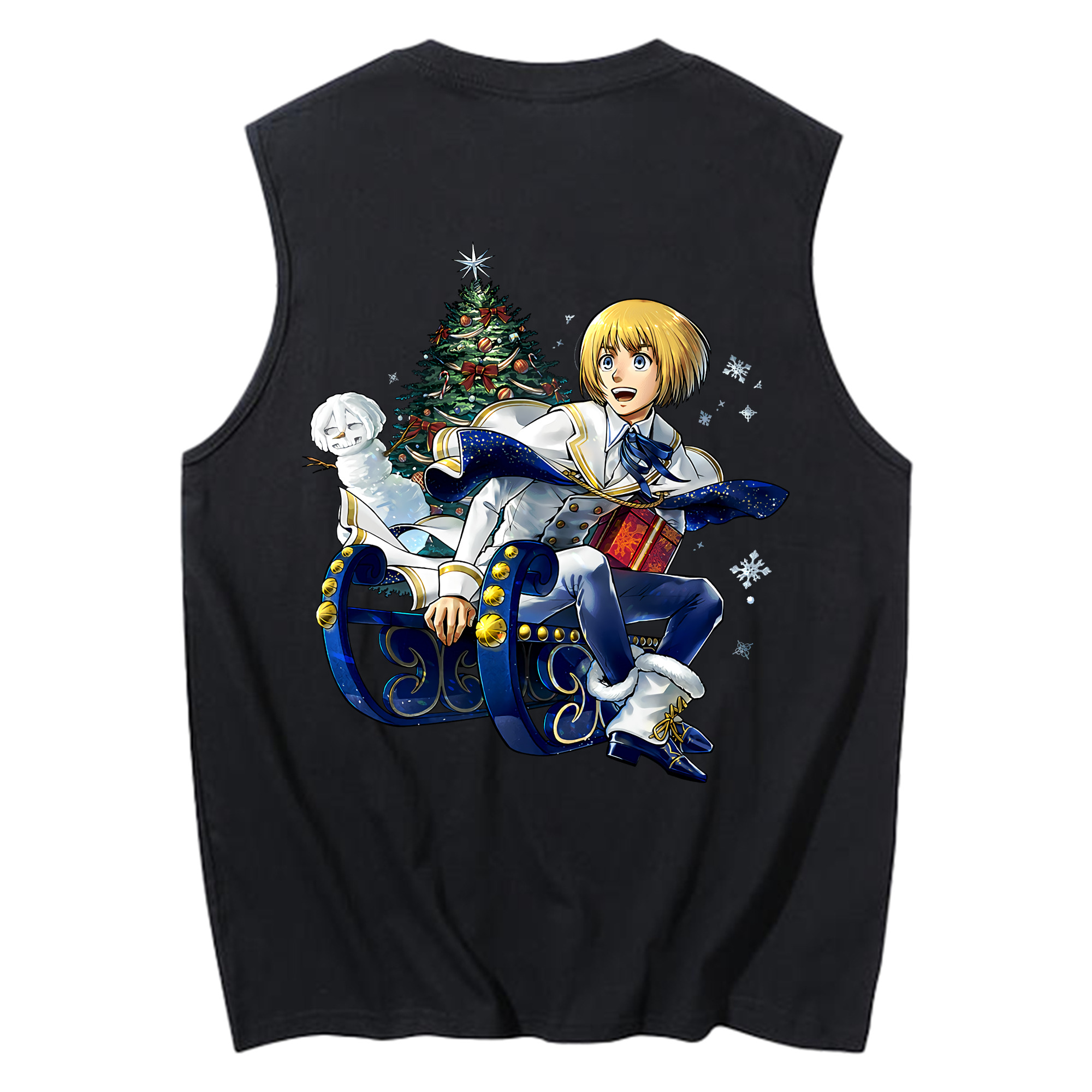 （画像用） 進撃の巨人 アルミン·アルレルト Attack on Titan Armin Arlert コットン100％タンクトップ（背面プリント）