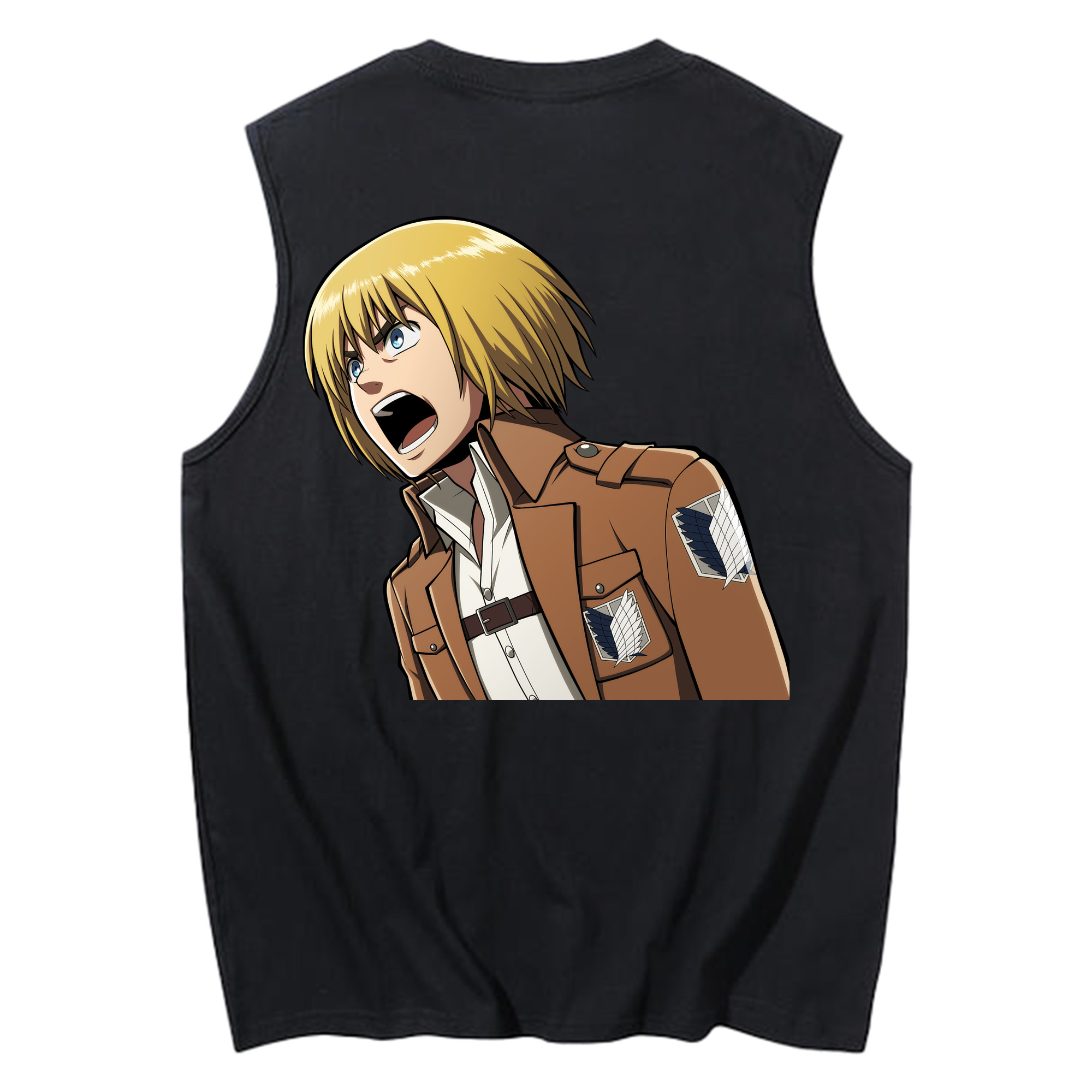 （画像用） 進撃の巨人 アルミン·アルレルト Attack on Titan Armin Arlert コットン100％タンクトップ（背面プリント）