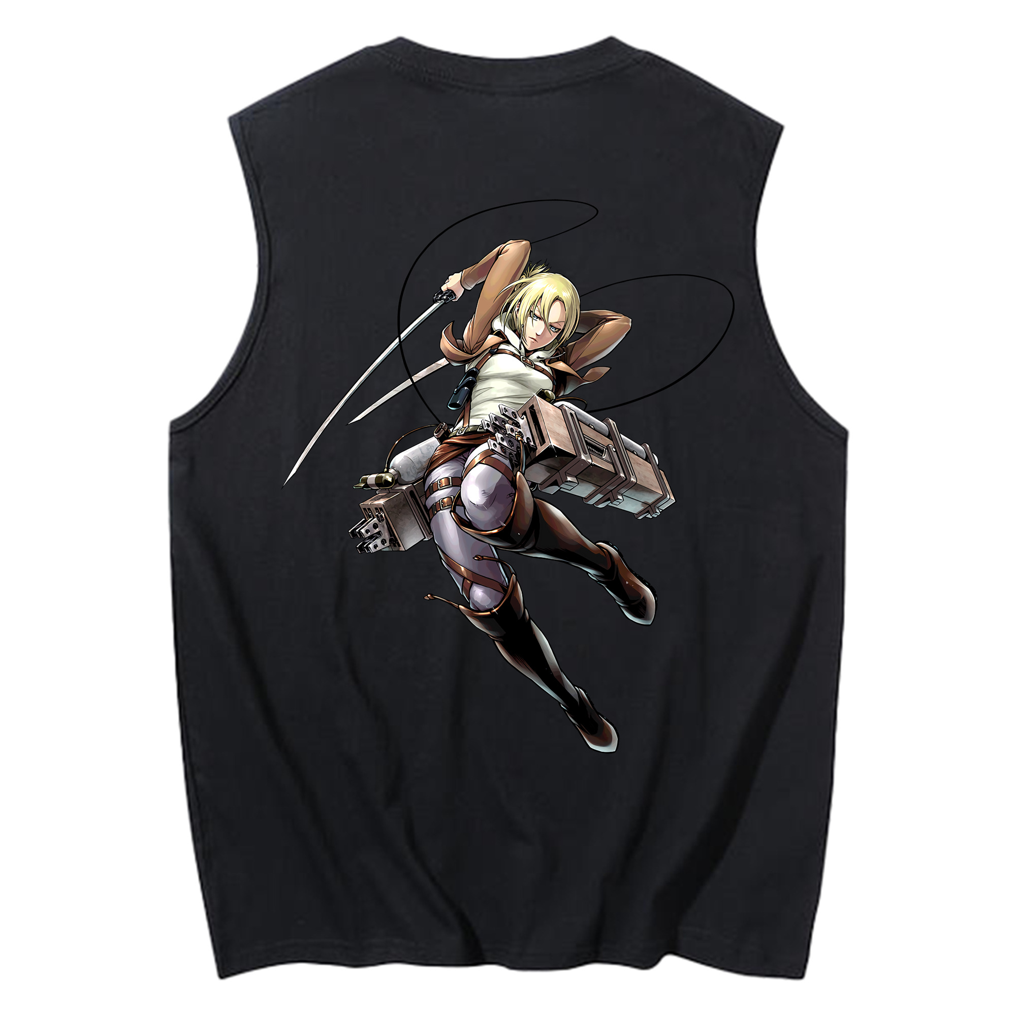 （画像用） 進撃の巨人 アニ・レオンハート Attack on Titan Annie Leonhart コットン100％タンクトップ（背面プリント）