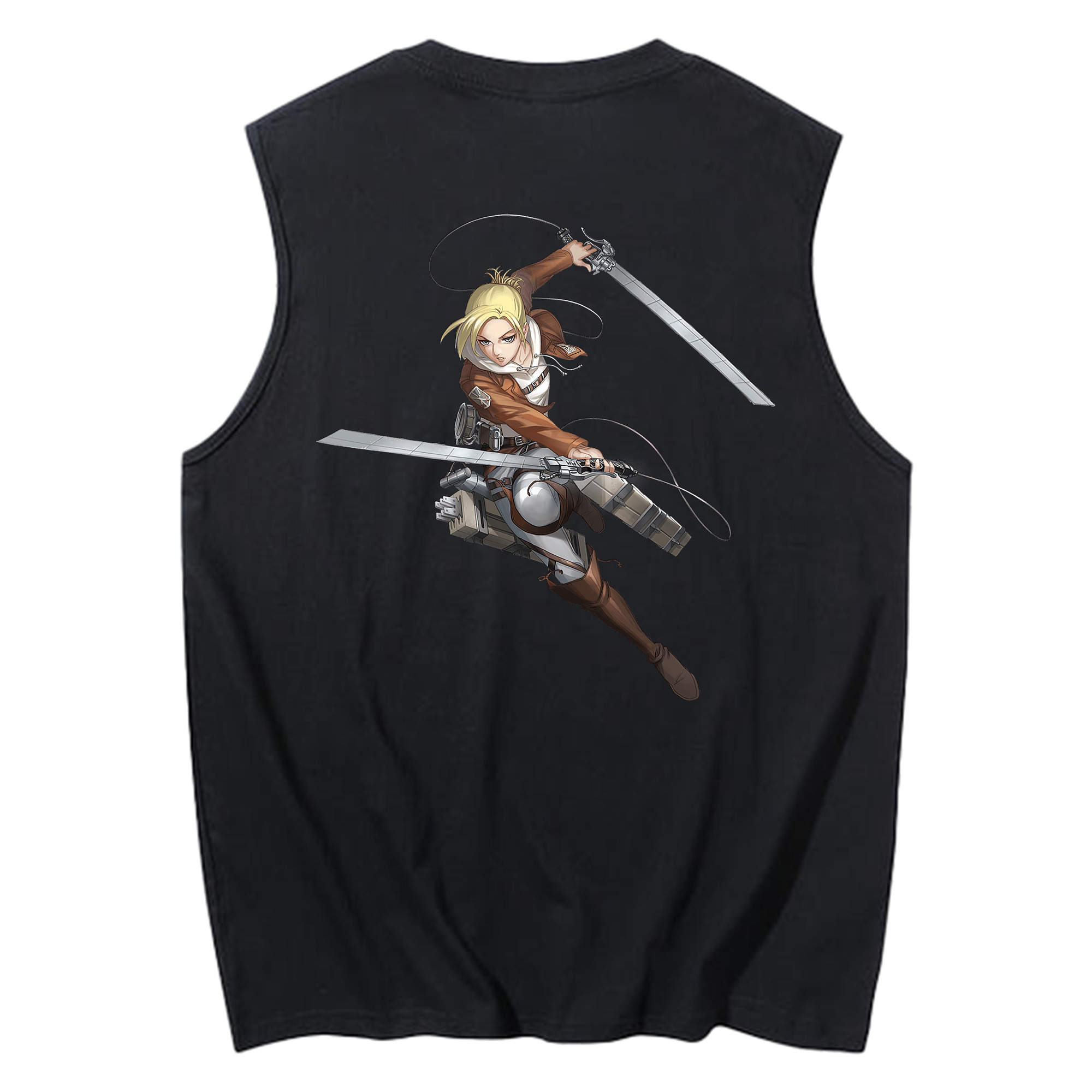 （画像用） 進撃の巨人 アニ・レオンハート Attack on Titan Annie Leonhart コットン100％タンクトップ（背面プリント）