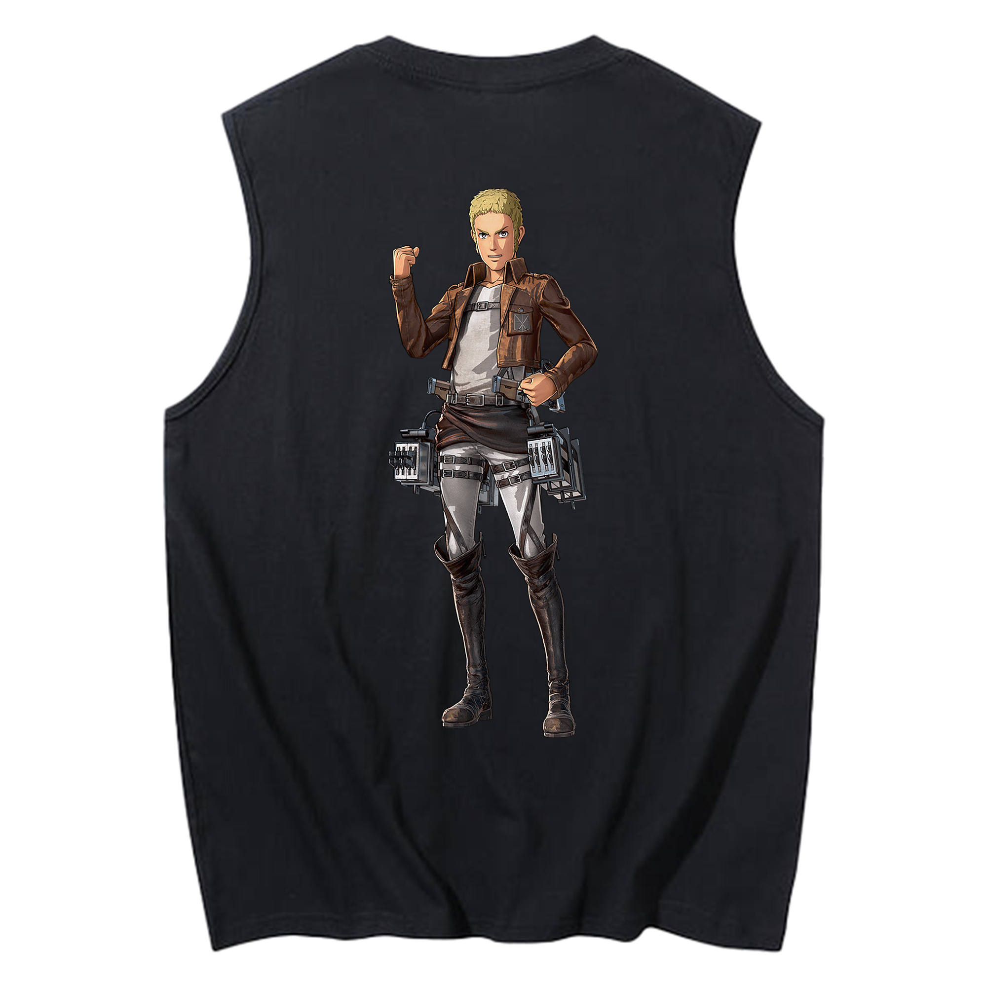 （画像用） 進撃の巨人 ライナー・ブラウン Attack on Titan Reiner Braun コットン100％タンクトップ（背面プリント）