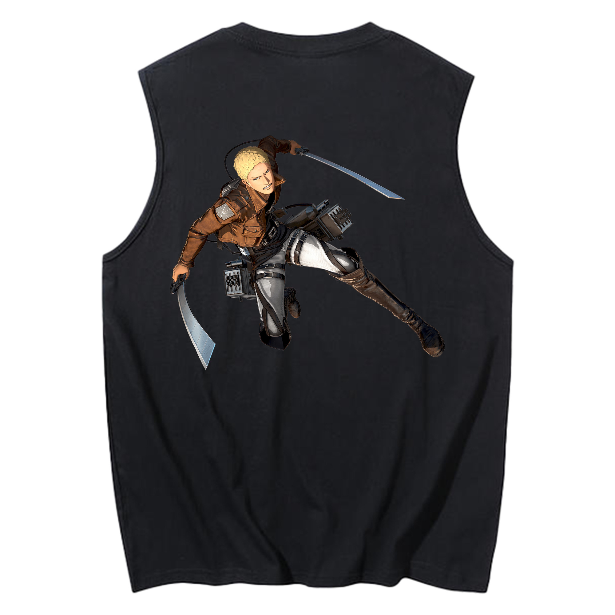 （画像用） 進撃の巨人 ライナー・ブラウン Attack on Titan Reiner Braun コットン100％タンクトップ（背面プリント）