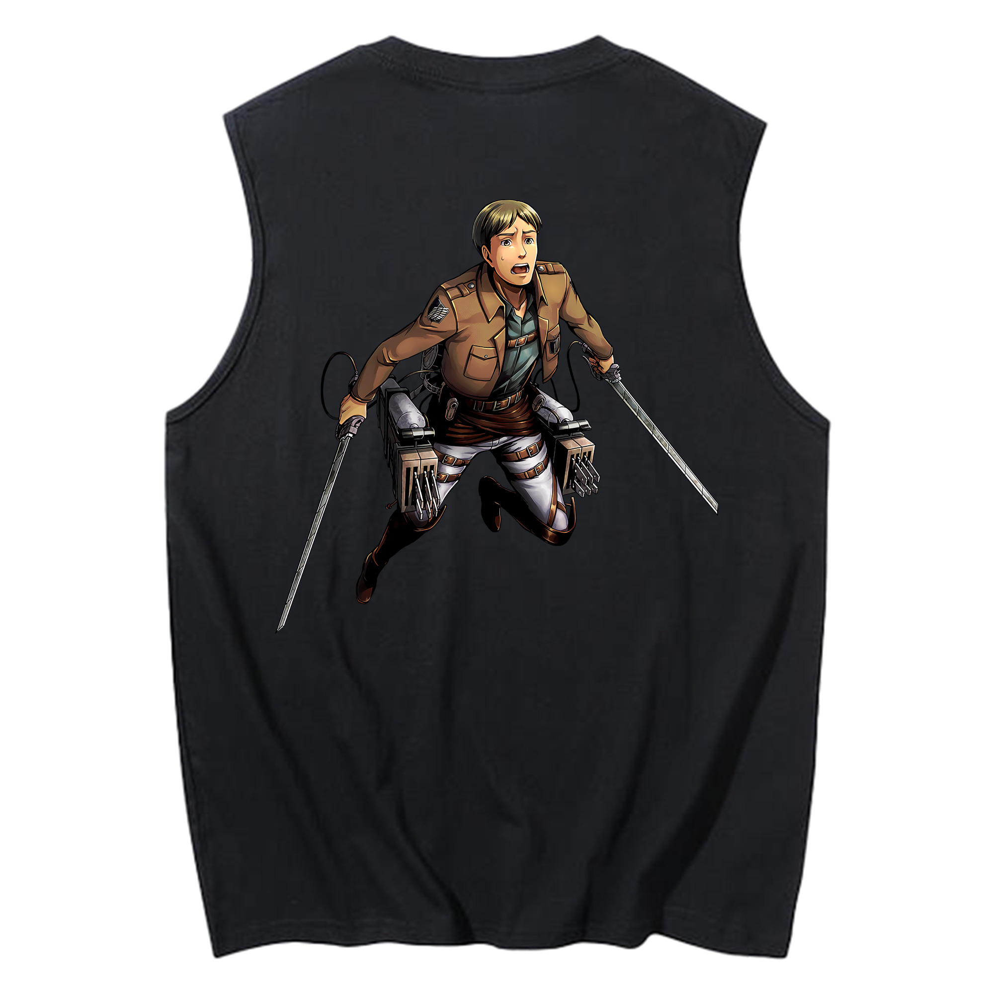 （画像用） 進撃の巨人 Attack on Titan コットン100％タンクトップ（背面プリント）