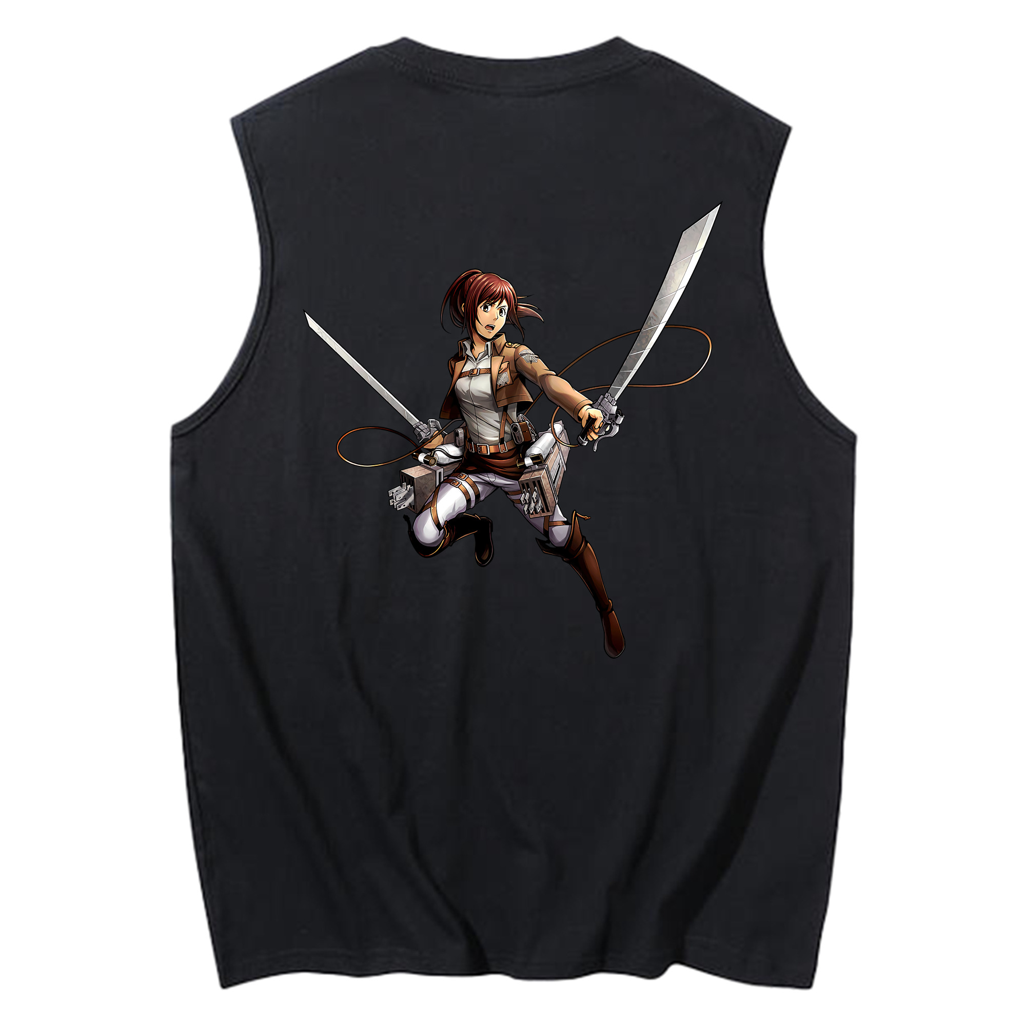 （画像用） 進撃の巨人 サシャ·ブラウス Attack on Titan Sasha Blaus コットン100％タンクトップ（背面プリント）