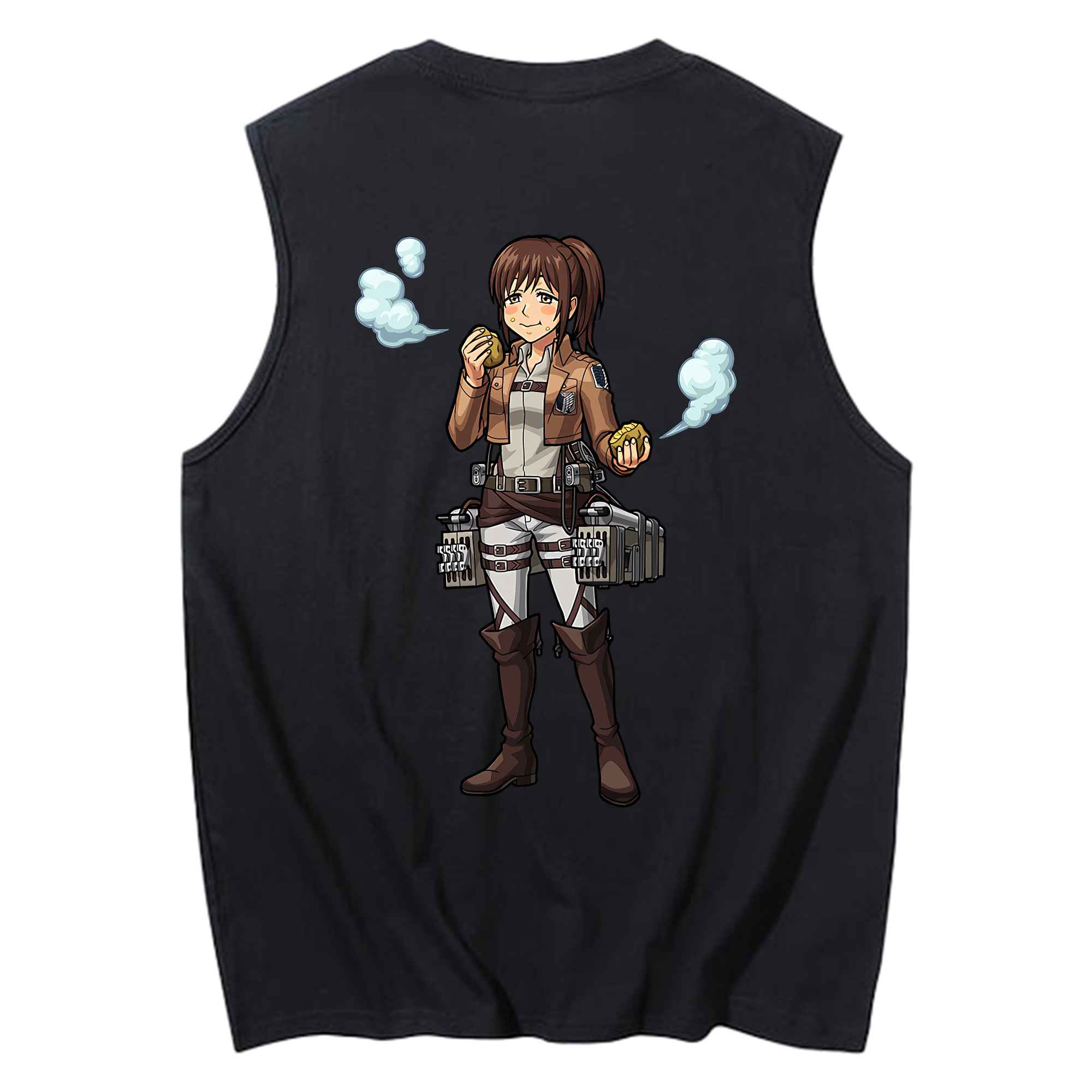 （画像用） 進撃の巨人 サシャ·ブラウス Attack on Titan Sasha Blaus コットン100％タンクトップ（背面プリント）