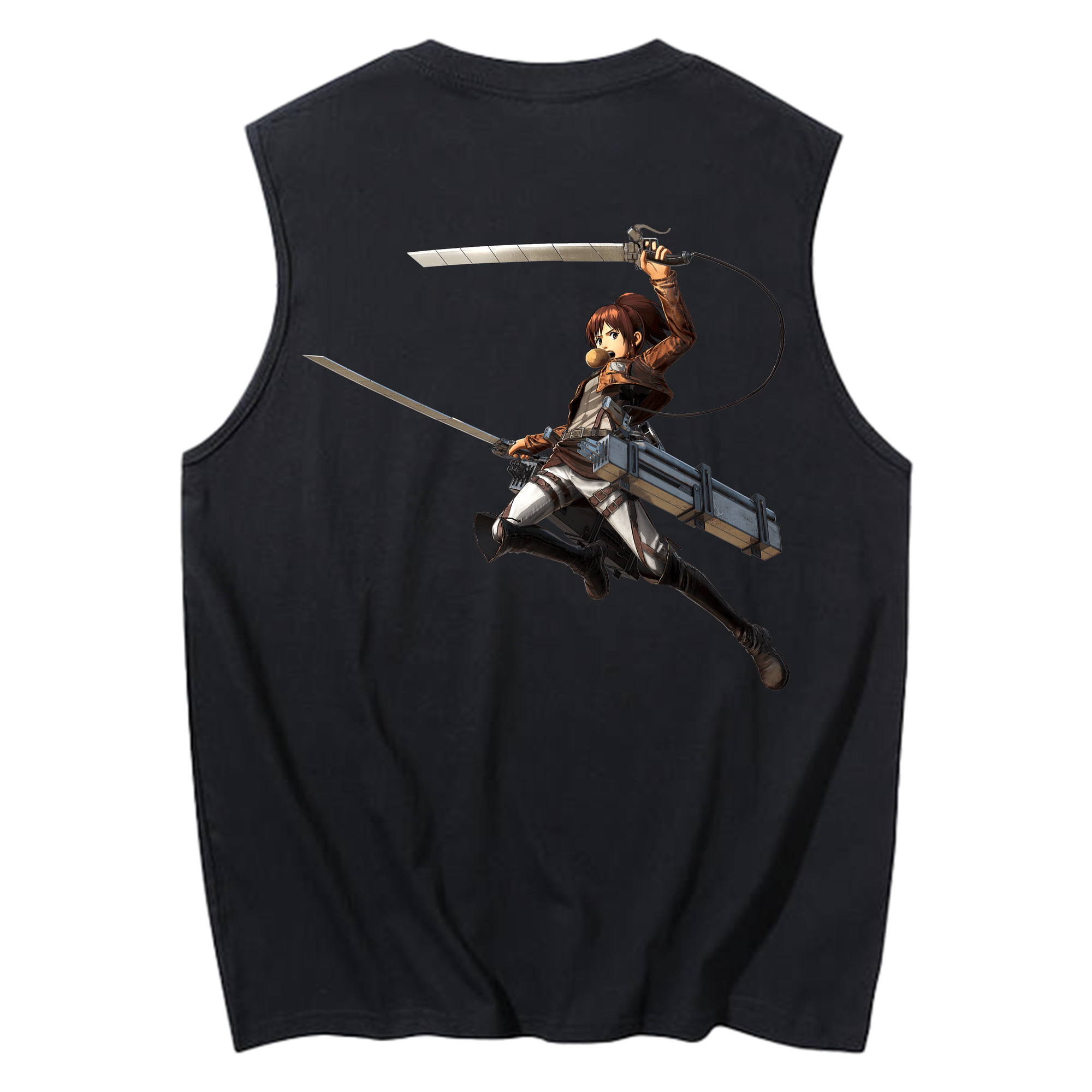 （画像用） 進撃の巨人 サシャ·ブラウス Attack on Titan Sasha Blaus コットン100％タンクトップ（背面プリント）