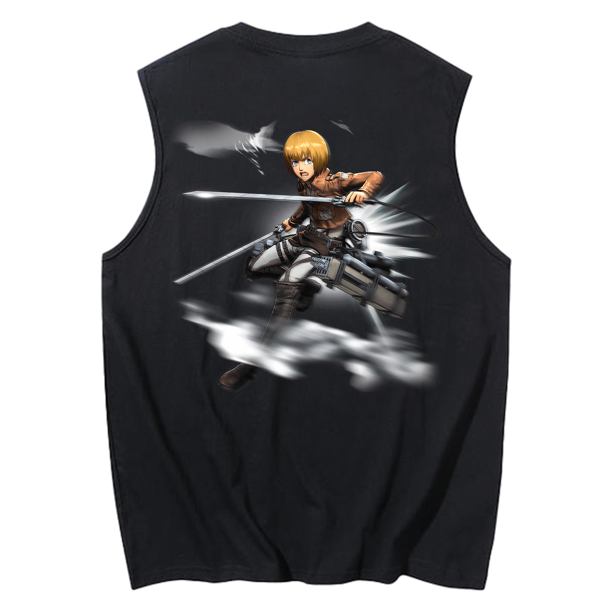（画像用） 進撃の巨人 アルミン·アルレルト Attack on Titan Armin Arlert コットン100％タンクトップ（背面プリント）