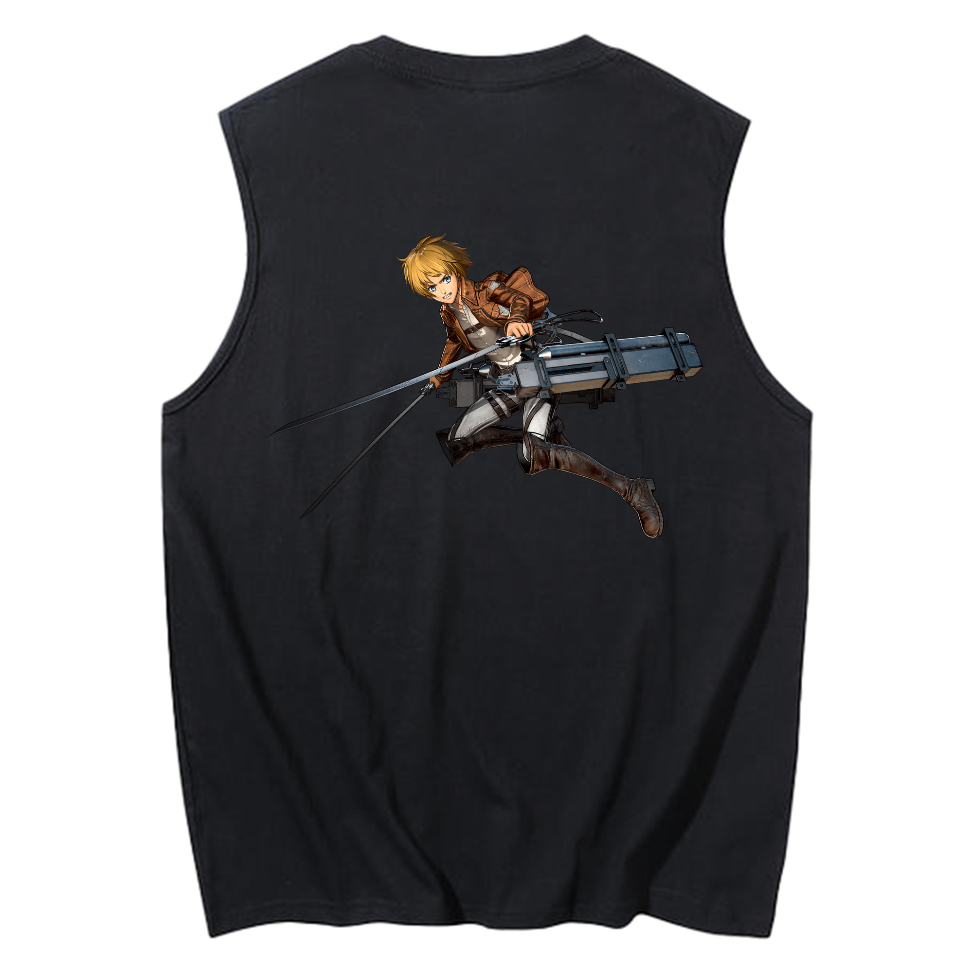 （画像用） 進撃の巨人 アルミン·アルレルト Attack on Titan Armin Arlert コットン100％タンクトップ（背面プリント）
