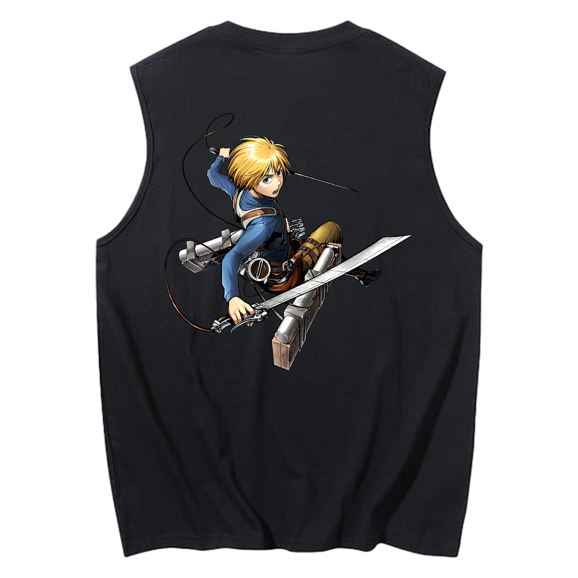 （画像用） 進撃の巨人 アルミン·アルレルト Attack on Titan Armin Arlert コットン100％タンクトップ（背面プリント）