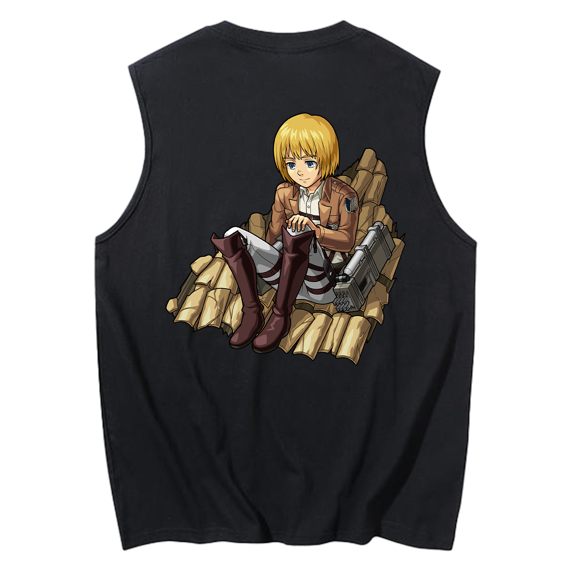 （画像用） 進撃の巨人 アルミン·アルレルト Attack on Titan Armin Arlert コットン100％タンクトップ（背面プリント）