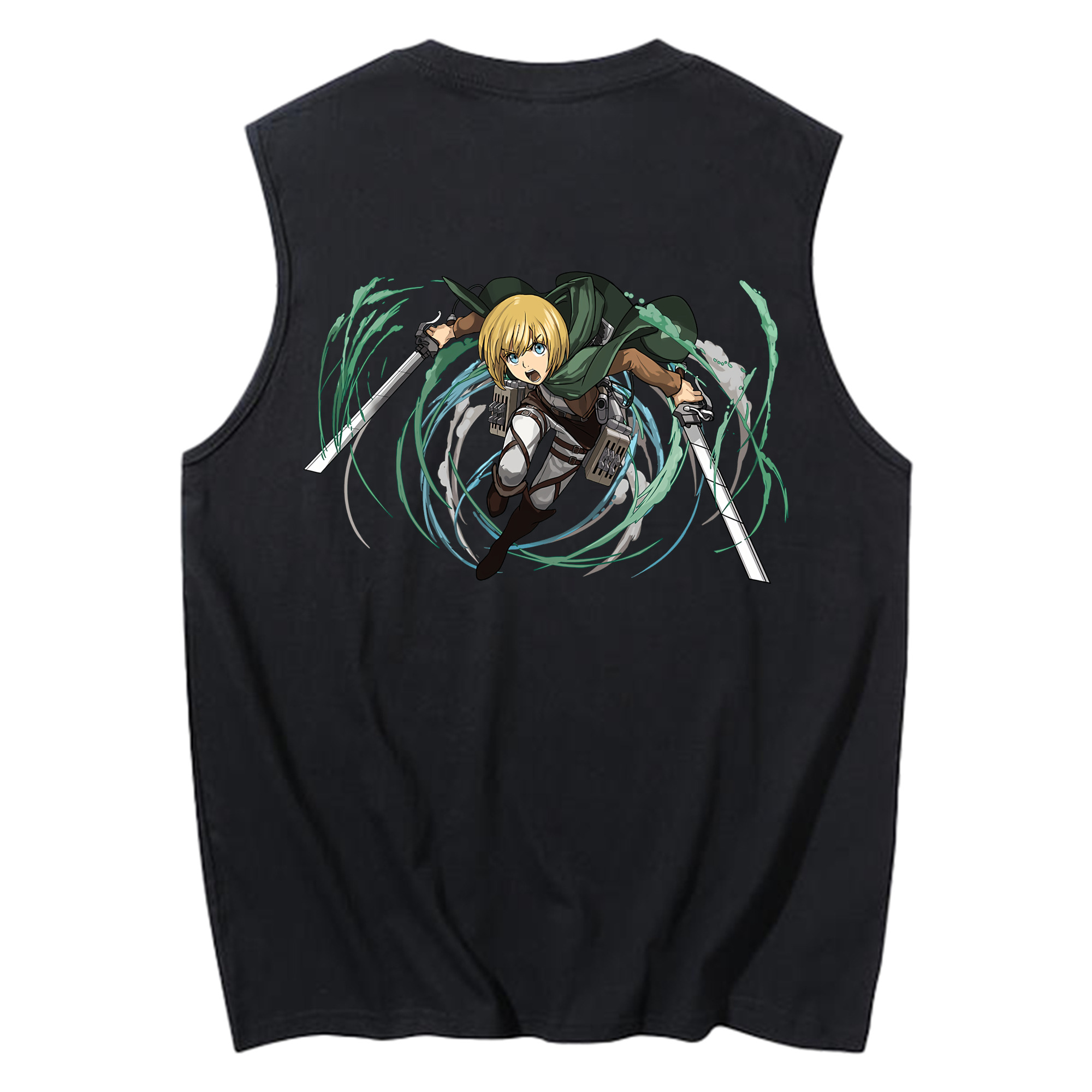 （画像用） 進撃の巨人 アルミン·アルレルト Attack on Titan Armin Arlert コットン100％タンクトップ（背面プリント）