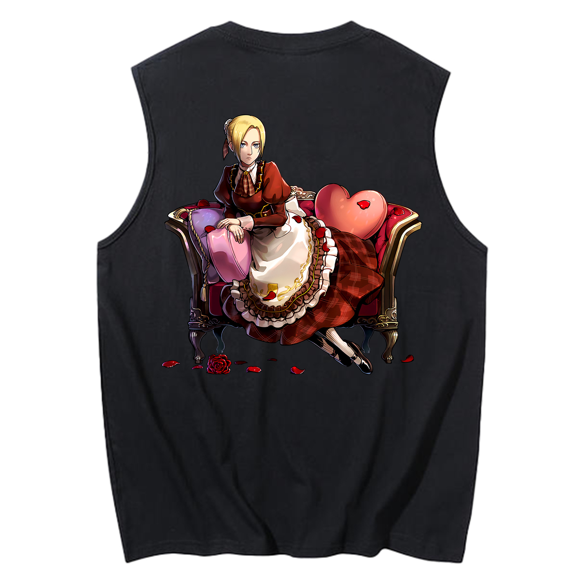 （画像用） 進撃の巨人 アニ・レオンハート Attack on Titan Annie Leonhart コットン100％タンクトップ（背面プリント）