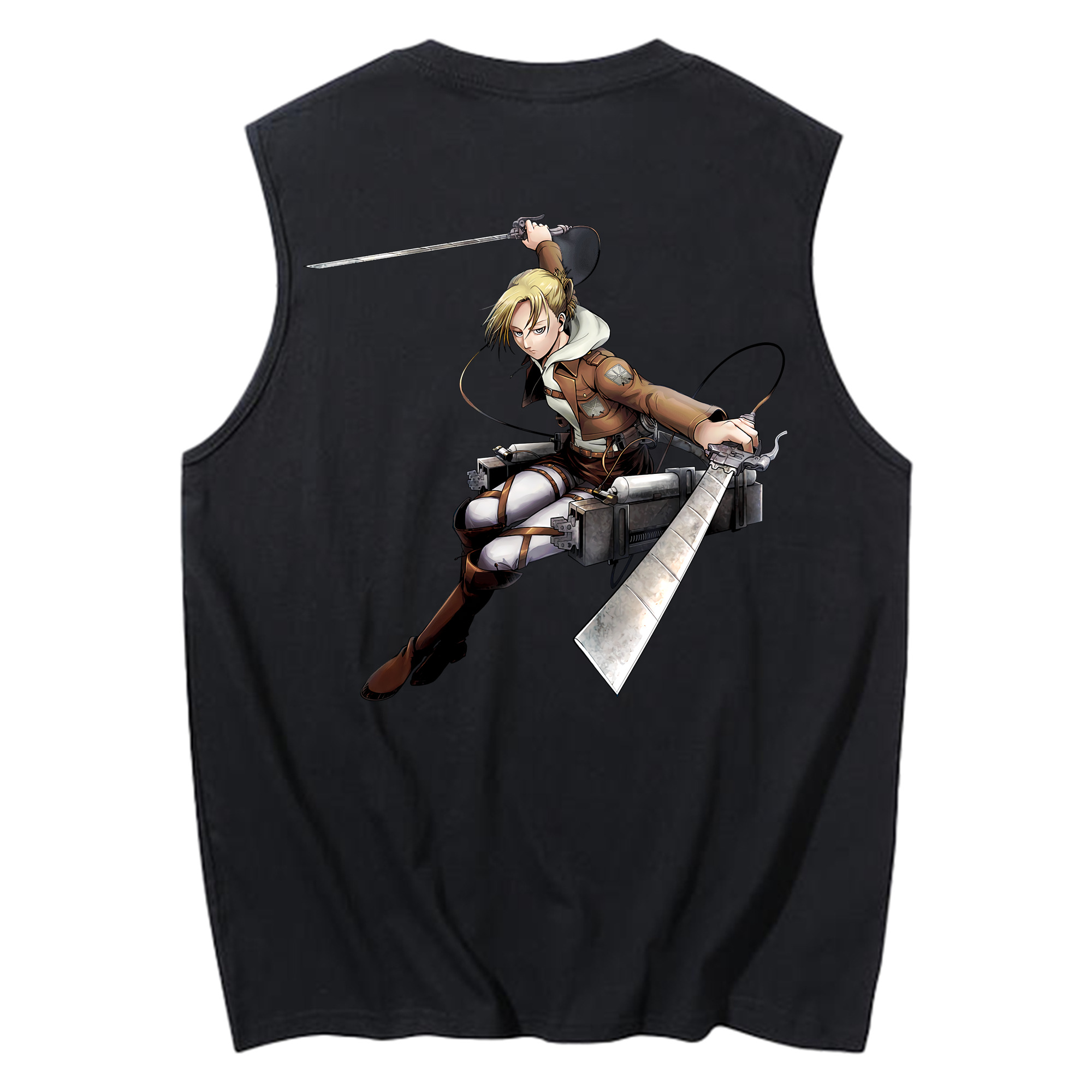 （画像用） 進撃の巨人 アニ・レオンハート Attack on Titan Annie Leonhart コットン100％タンクトップ（背面プリント）
