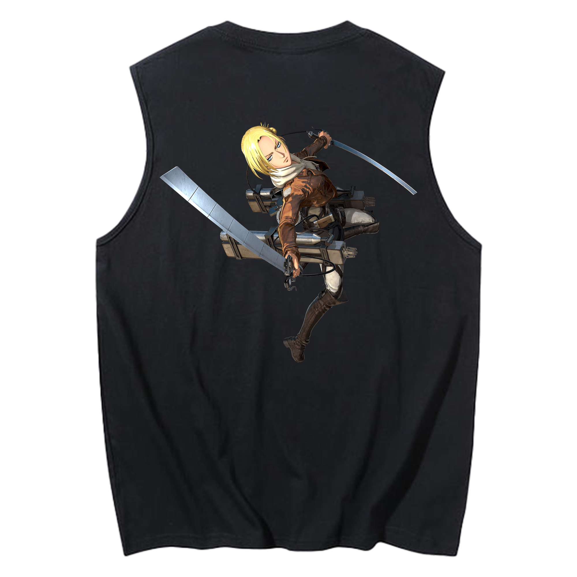 （画像用） 進撃の巨人 アニ・レオンハート Attack on Titan Annie Leonhart コットン100％タンクトップ（背面プリント）