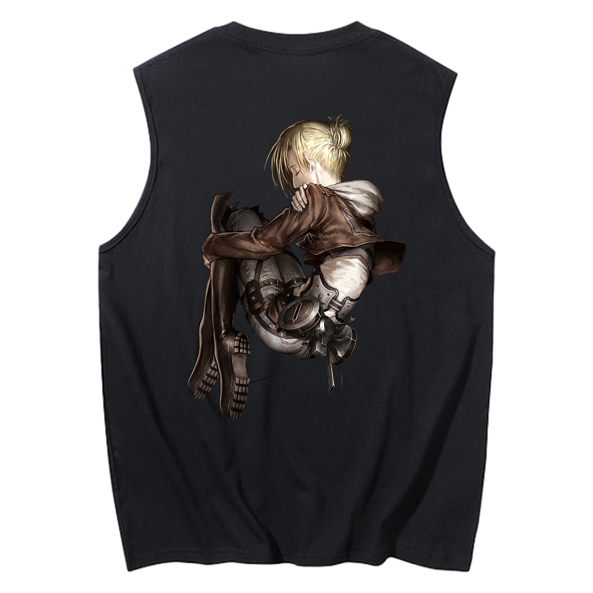 （画像用） 進撃の巨人 アニ・レオンハート Attack on Titan Annie Leonhart コットン100％タンクトップ（背面プリント）
