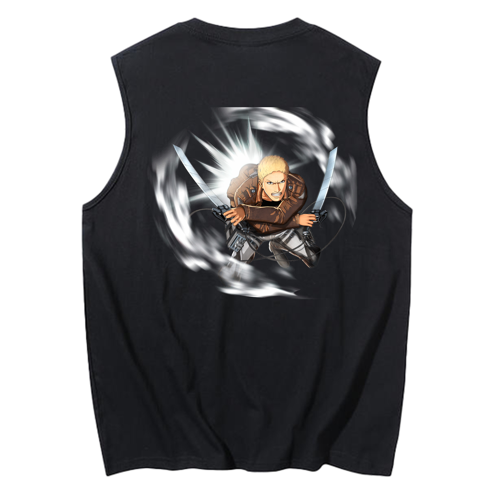 （画像用） 進撃の巨人 ライナー・ブラウン Attack on Titan Reiner Braun コットン100％タンクトップ（背面プリント）