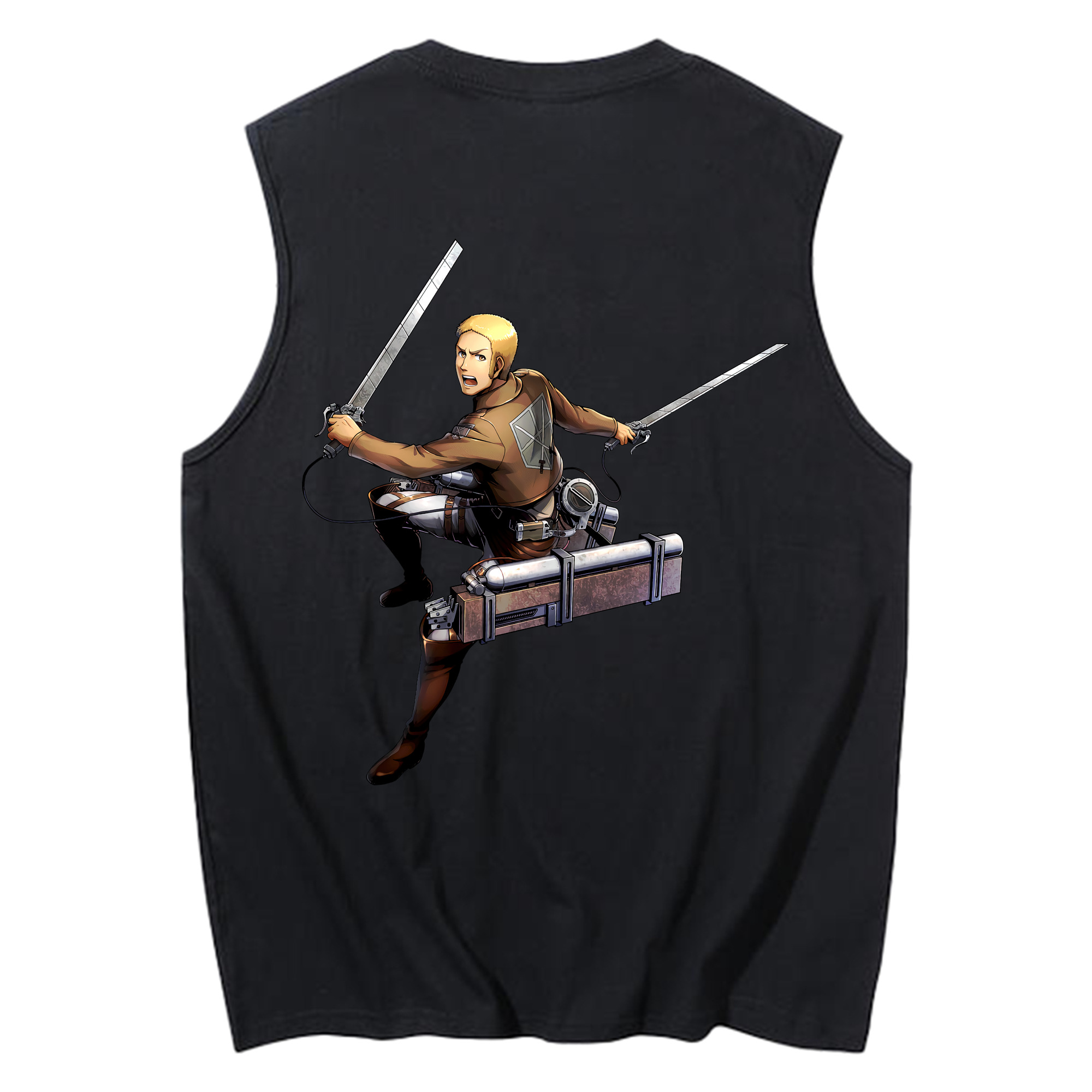 （画像用） 進撃の巨人 ライナー・ブラウン Attack on Titan Reiner Braun コットン100％タンクトップ（背面プリント）
