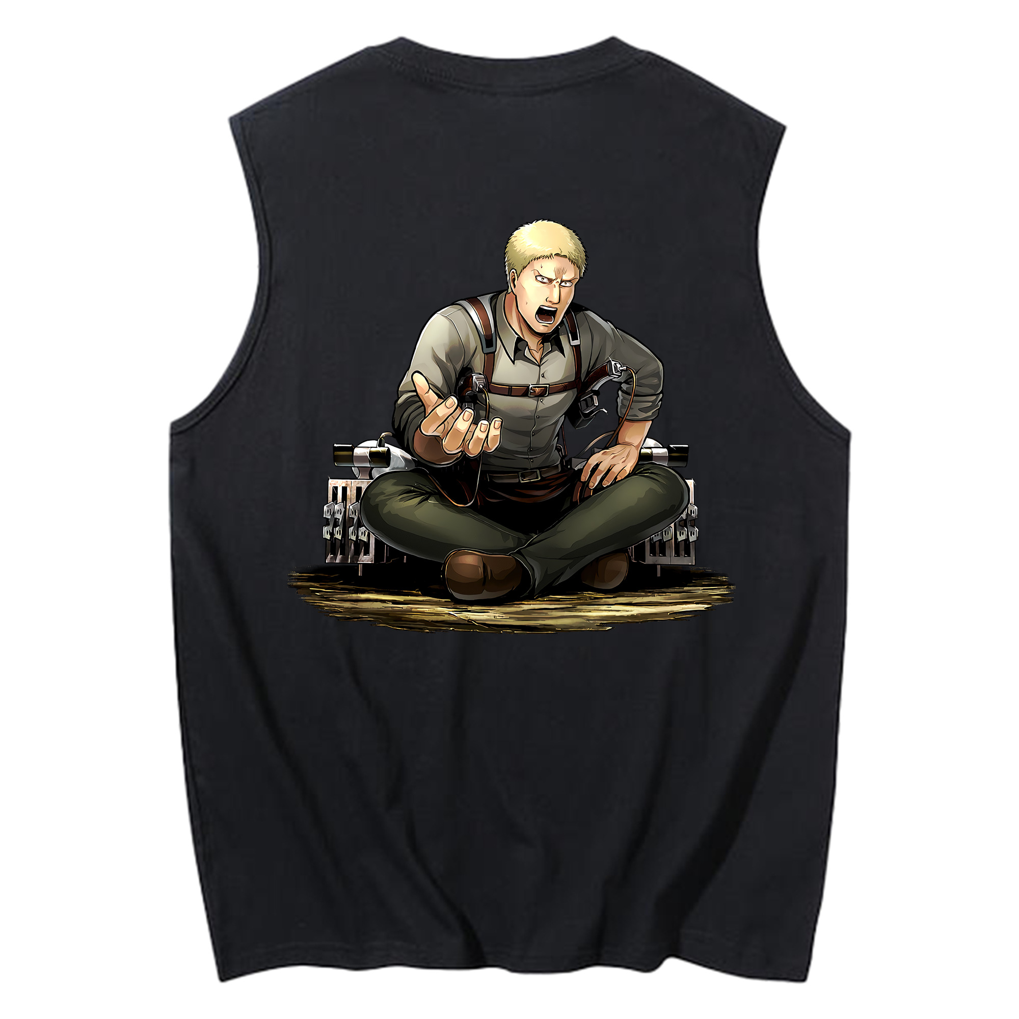（画像用） 進撃の巨人 ライナー・ブラウン Attack on Titan Reiner Braun コットン100％タンクトップ（背面プリント）