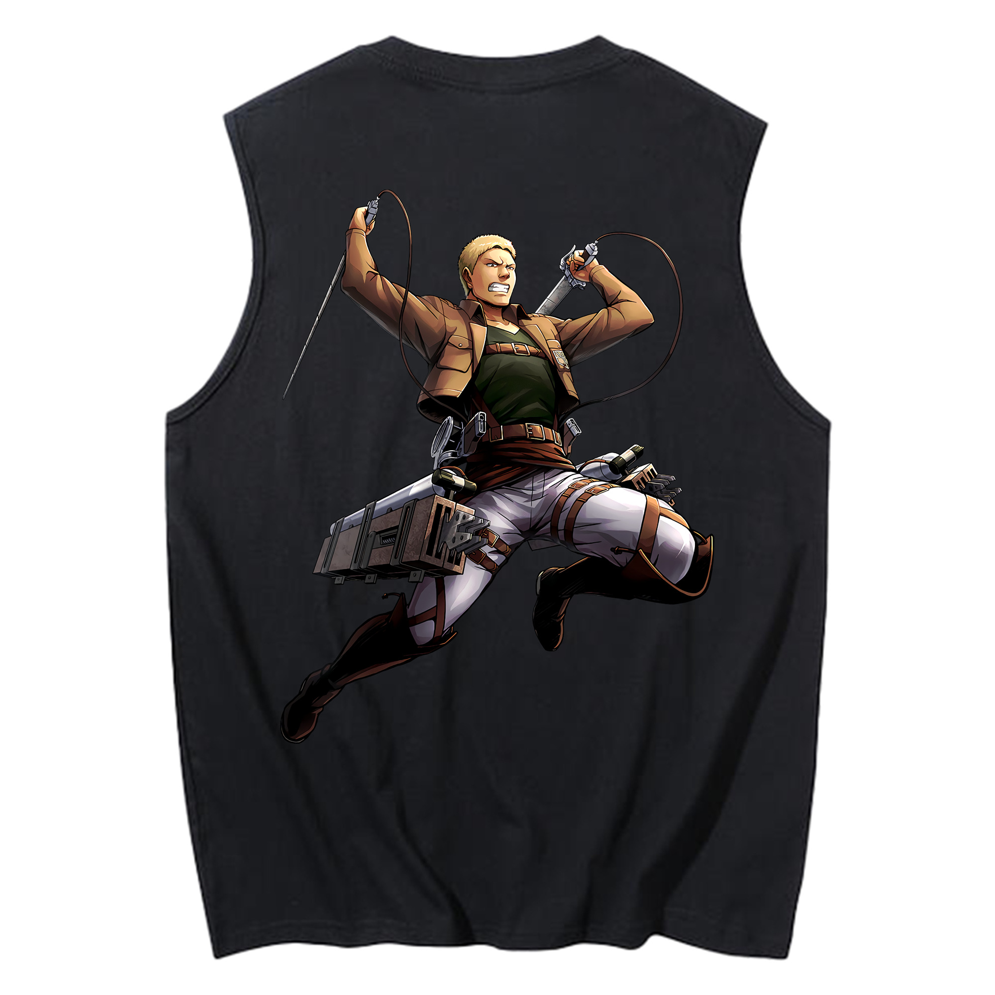 （画像用） 進撃の巨人 ライナー・ブラウン Attack on Titan Reiner Braun コットン100％タンクトップ（背面プリント）