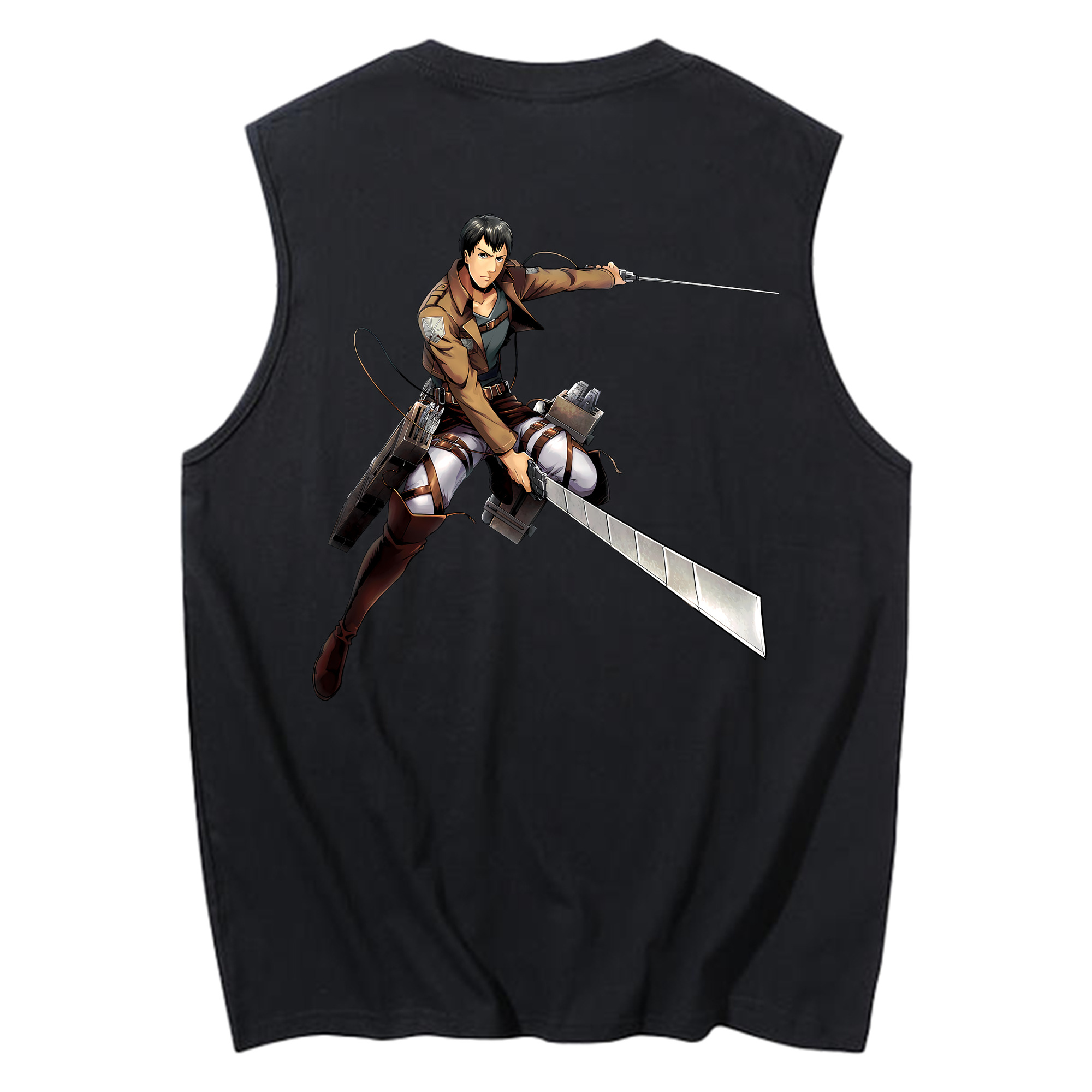 （画像用） 進撃の巨人 ベルトルト・フーバー Attack on Titan Bertholdt Hoover コットン100％タンクトップ（背面プリント）