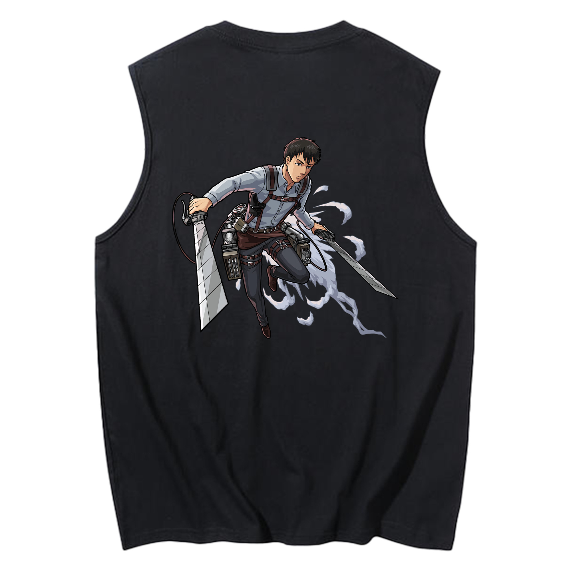 （画像用） 進撃の巨人 ベルトルト・フーバー Attack on Titan Bertholdt Hoover コットン100％タンクトップ（背面プリント）