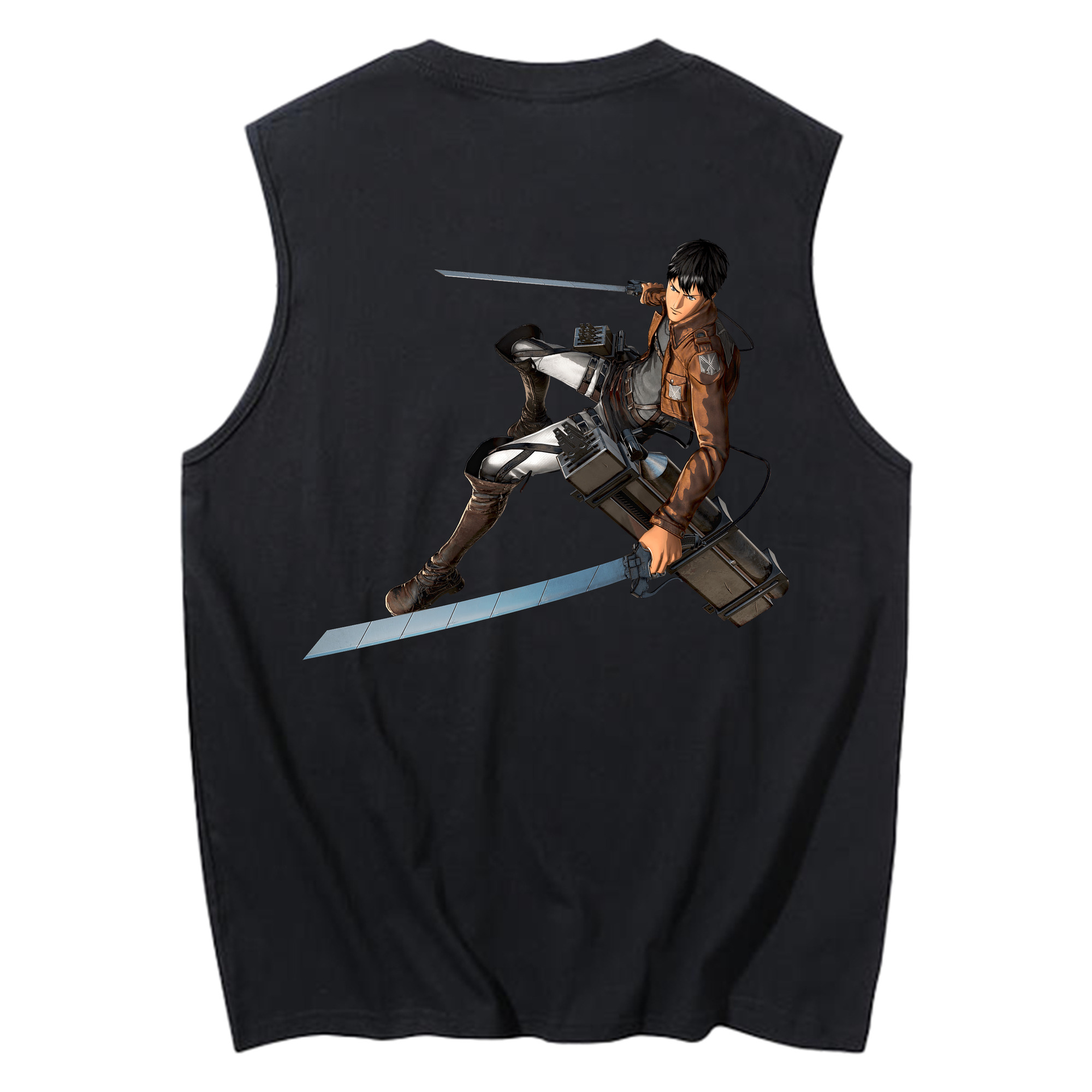 （画像用） 進撃の巨人 ベルトルト・フーバー Attack on Titan Bertholdt Hoover コットン100％タンクトップ（背面プリント）