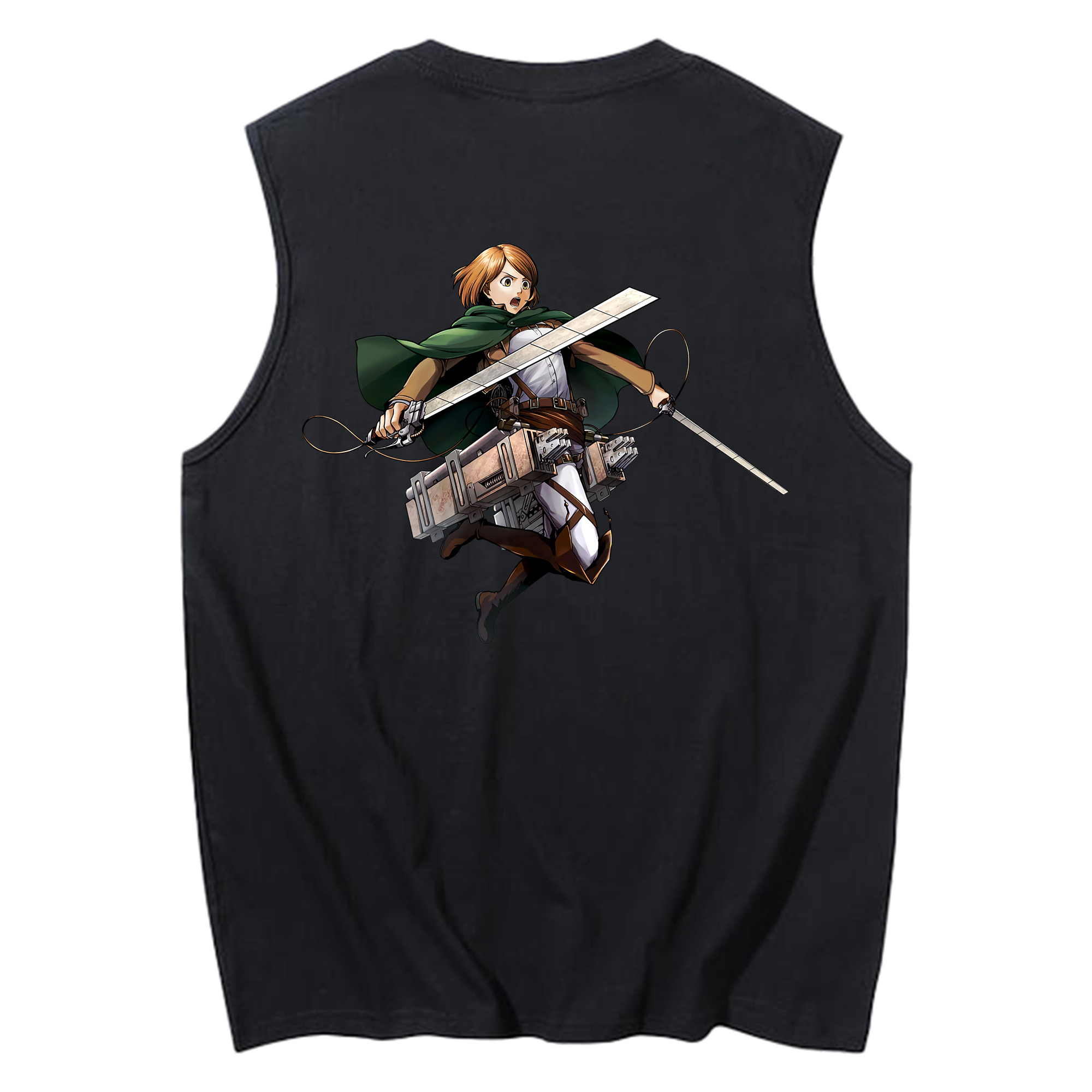 （画像用） 進撃の巨人 ペトラ·ラル Attack on Titan Petra Rall コットン100％タンクトップ（背面プリント）