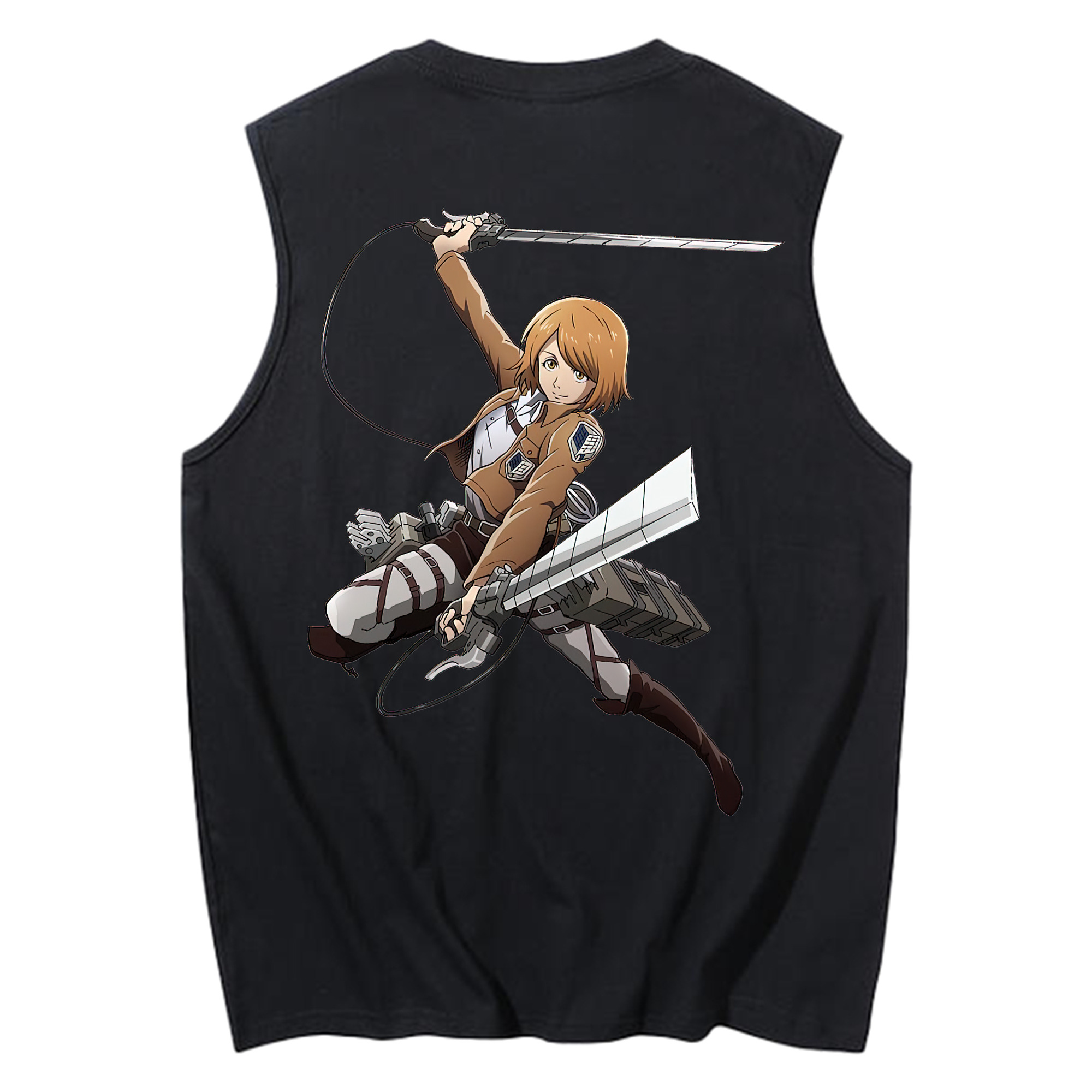 （画像用） 進撃の巨人 ペトラ·ラル Attack on Titan Petra Rall コットン100％タンクトップ（背面プリント）