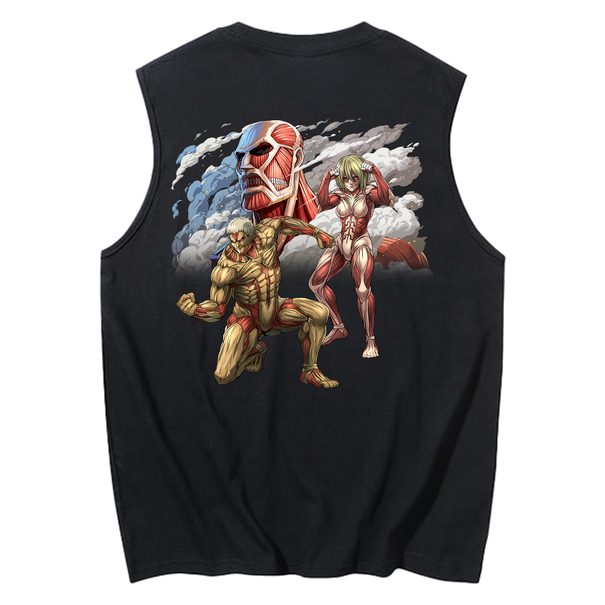 （画像用） 進撃の巨人 Attack on Titan コットン100％タンクトップ（背面プリント）