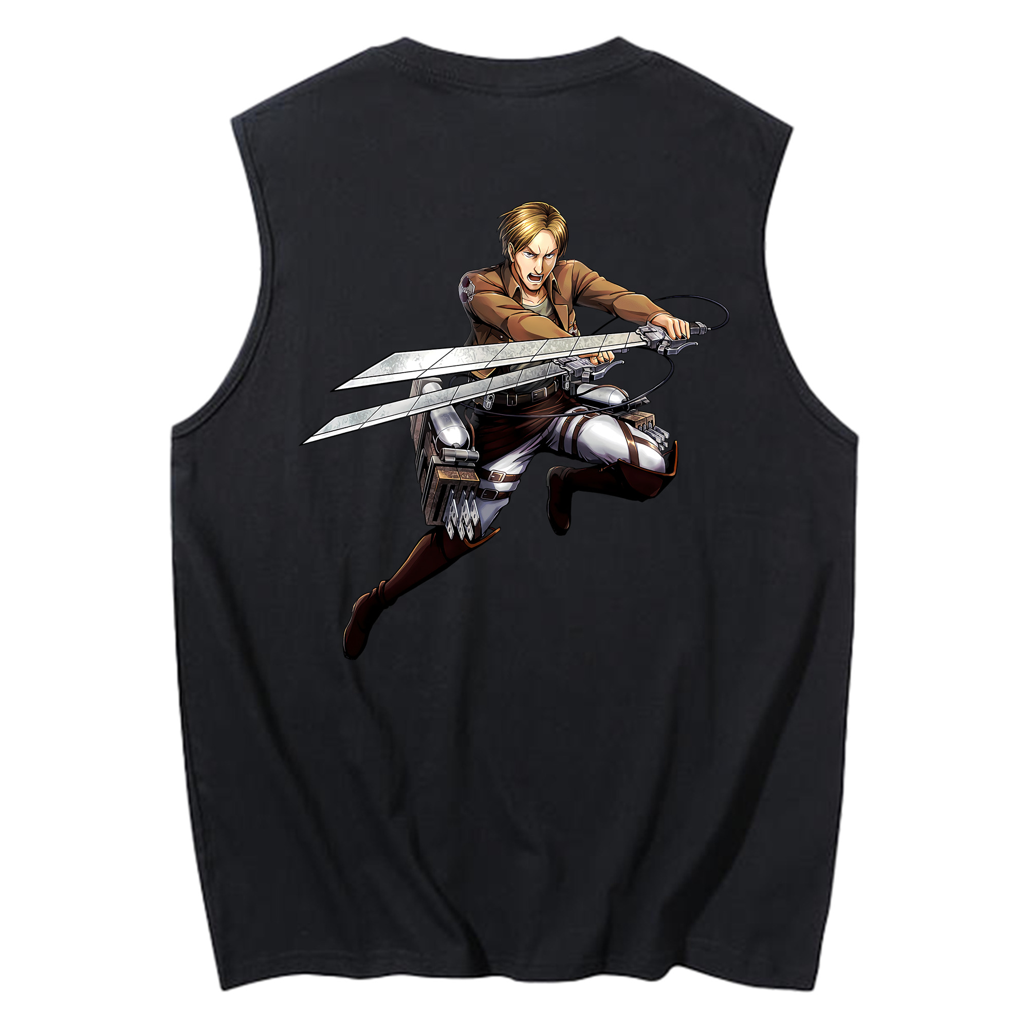 （画像用） 進撃の巨人 Attack on Titan コットン100％タンクトップ（背面プリント）