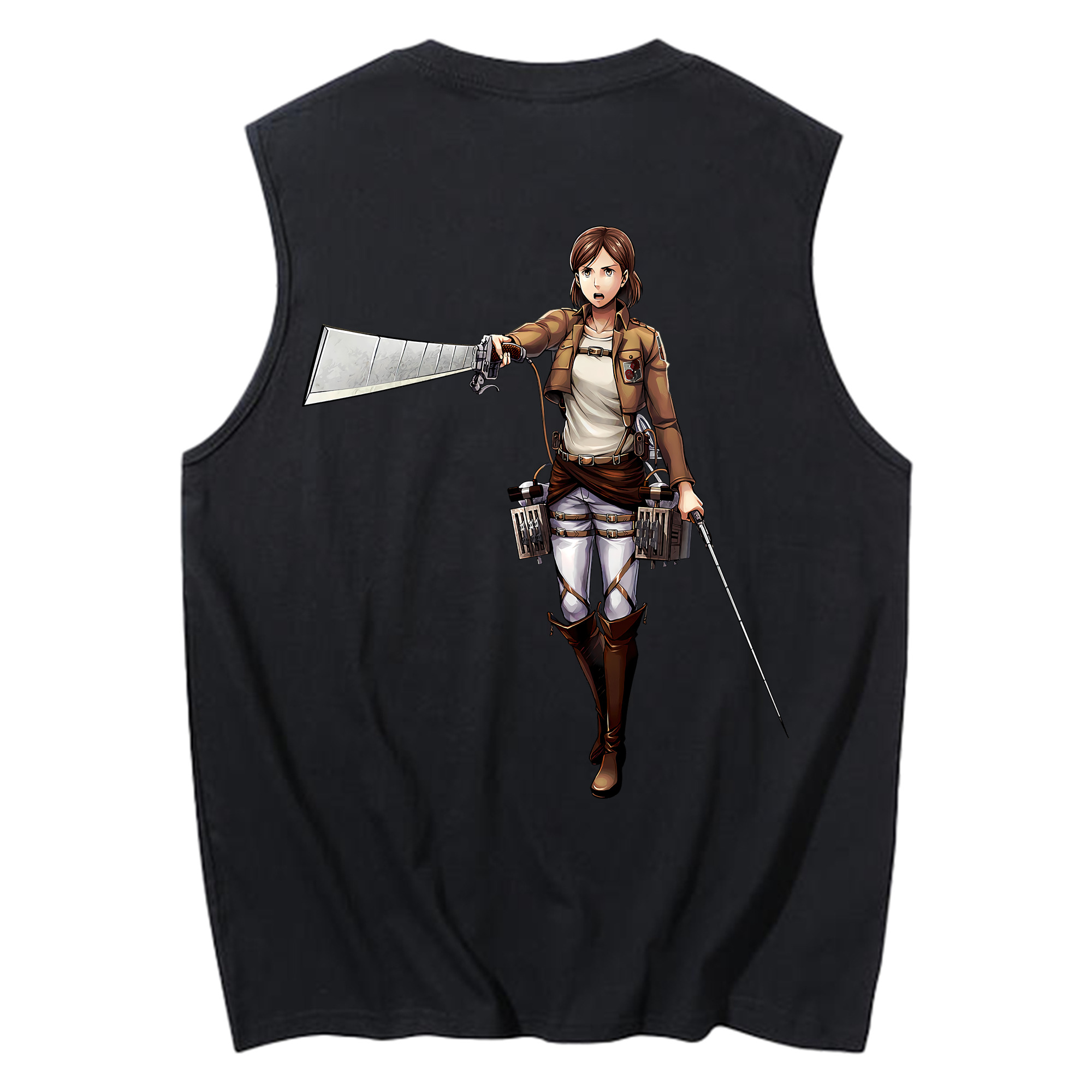 （画像用） 進撃の巨人 Attack on Titan コットン100％タンクトップ（背面プリント）