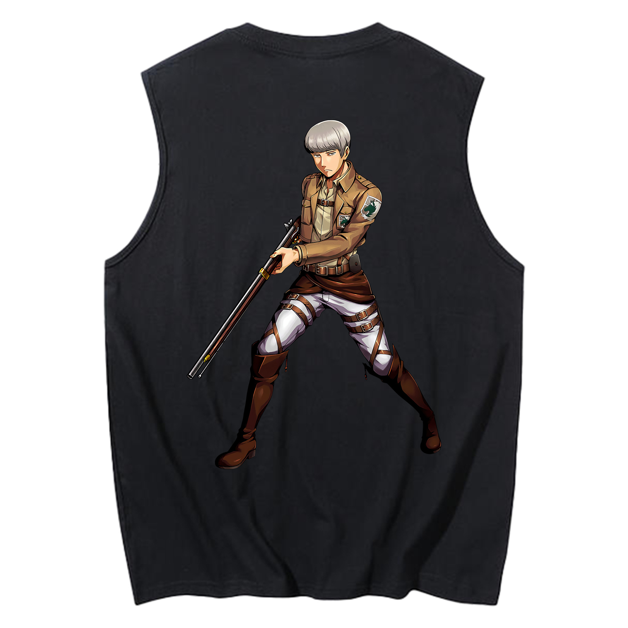 （画像用） 進撃の巨人 Attack on Titan コットン100％タンクトップ（背面プリント）