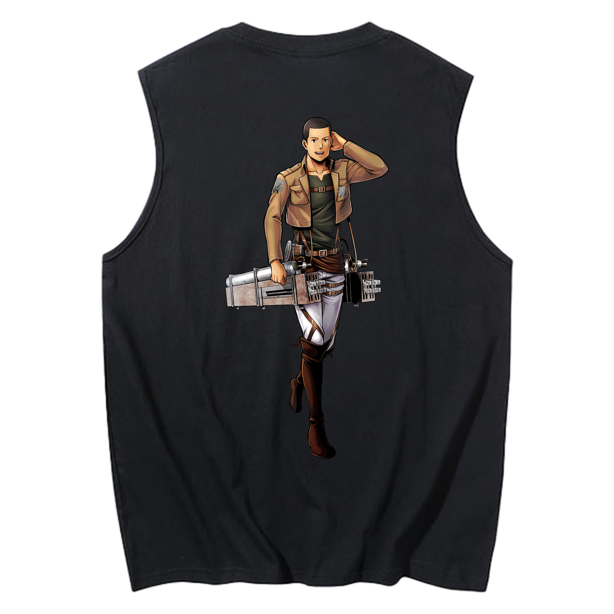 （画像用） 進撃の巨人 Attack on Titan コットン100％タンクトップ（背面プリント）