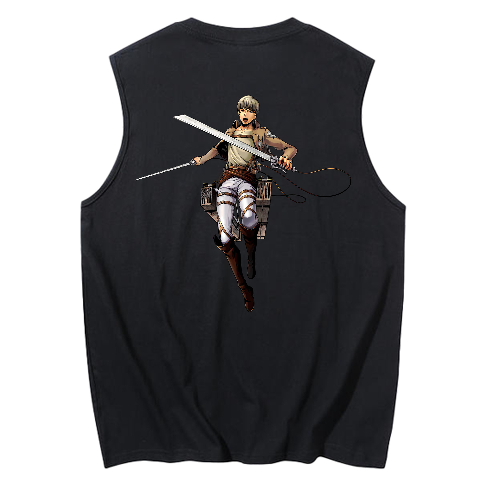 （画像用） 進撃の巨人 Attack on Titan コットン100％タンクトップ（背面プリント）