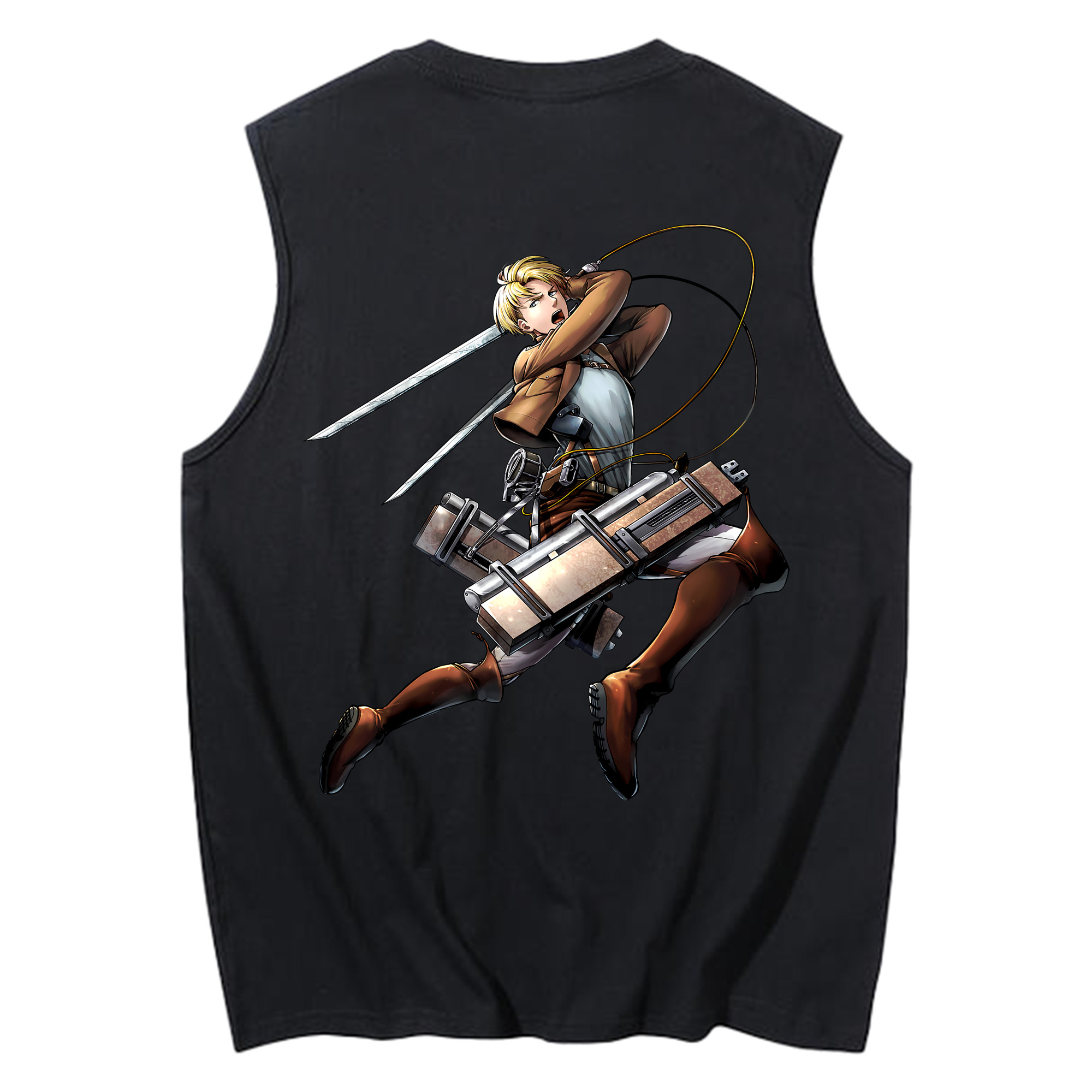（画像用） 進撃の巨人 Attack on Titan コットン100％タンクトップ（背面プリント）