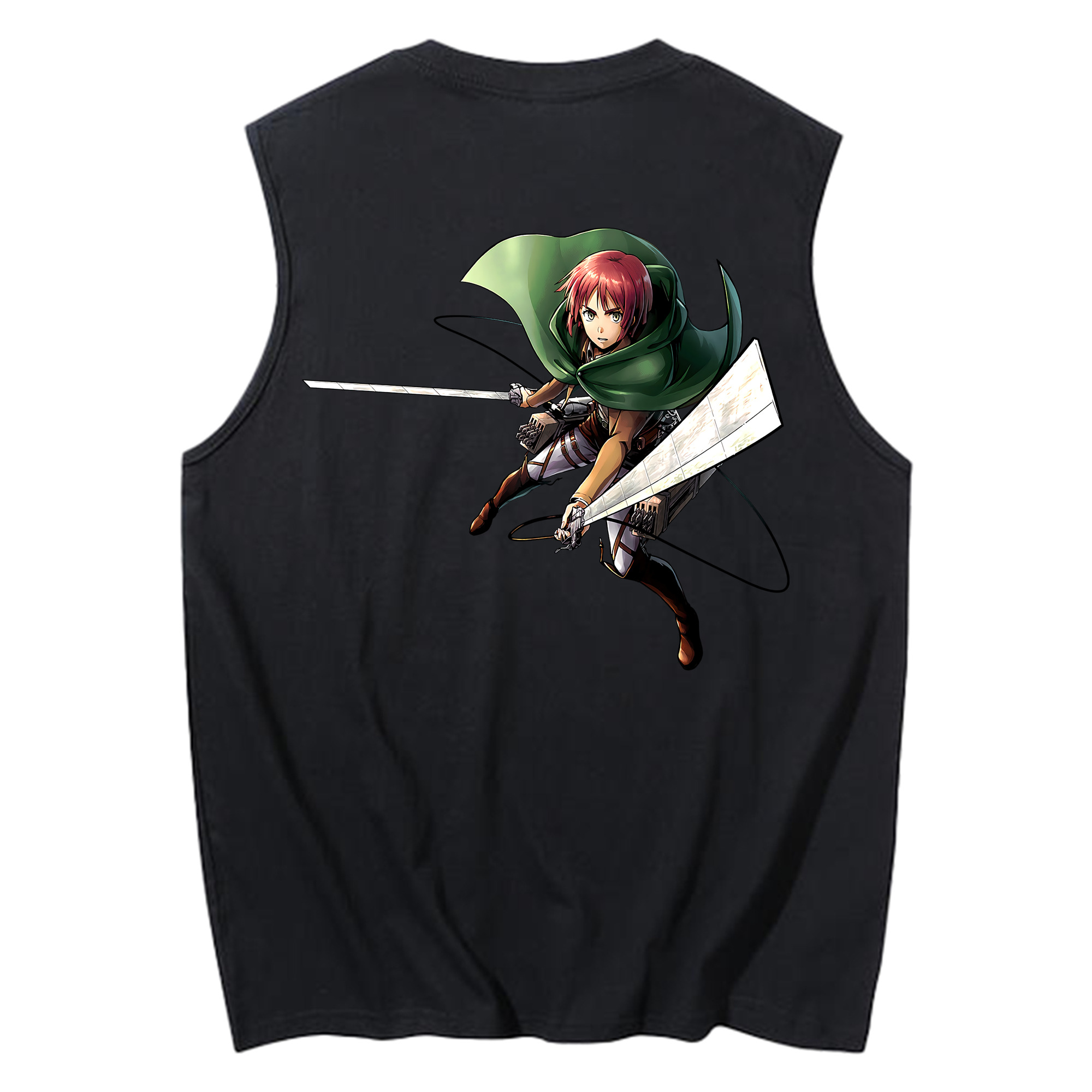 （画像用） 進撃の巨人 Attack on Titan コットン100％タンクトップ（背面プリント）
