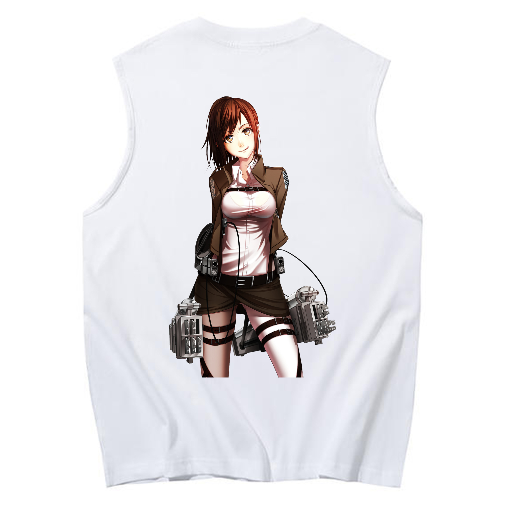（画像用） 進撃の巨人 サシャ·ブラウス Attack on Titan Sasha Blaus コットン100％タンクトップ（背面プリント）
