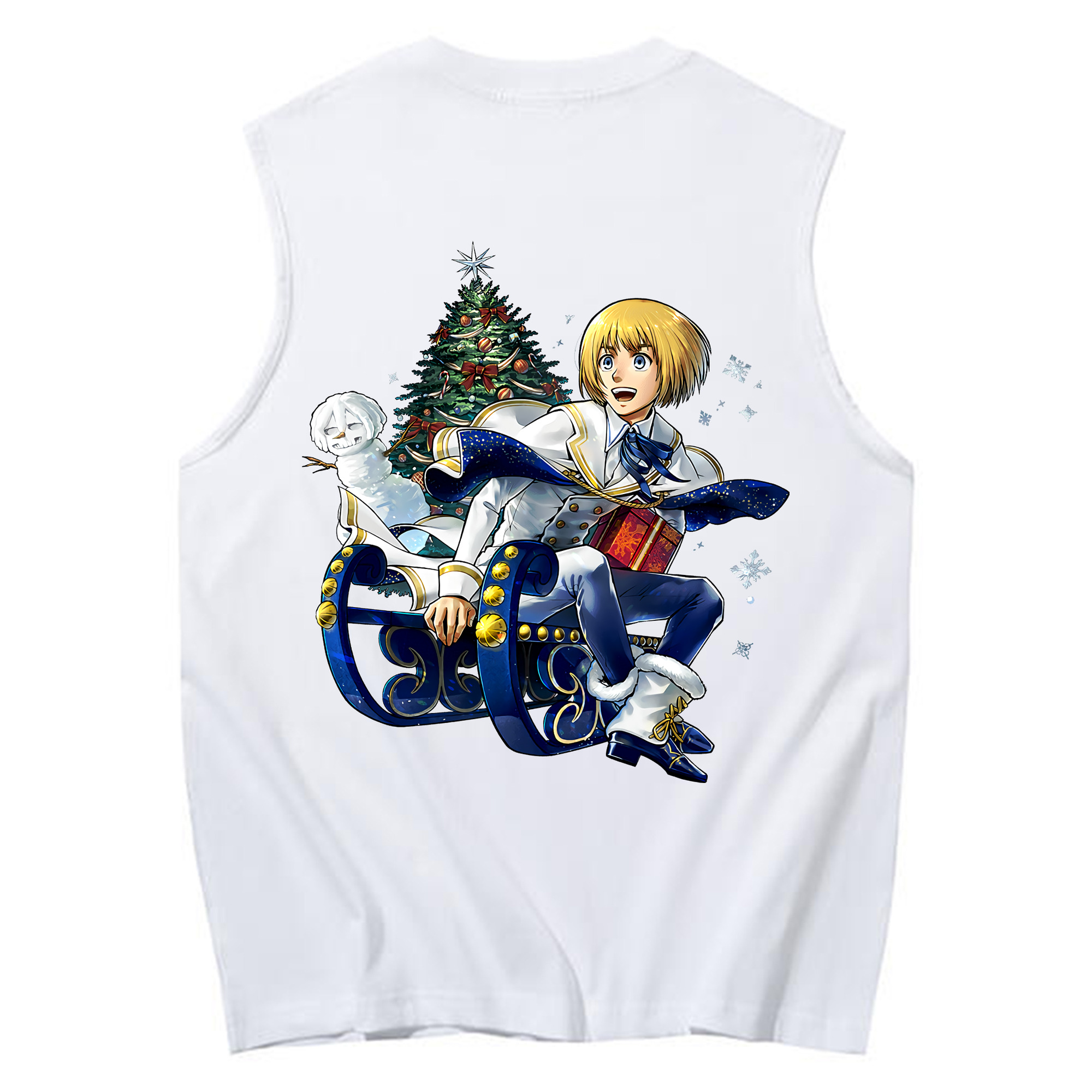 （画像用） 進撃の巨人 アルミン·アルレルト Attack on Titan Armin Arlert コットン100％タンクトップ（背面プリント）