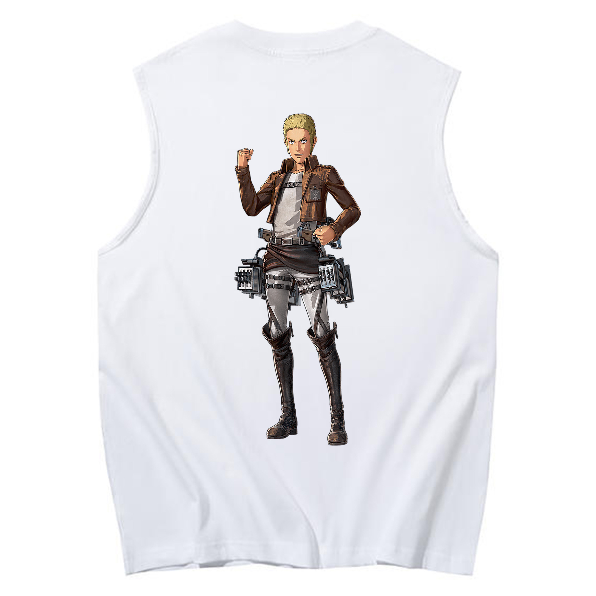 （画像用） 進撃の巨人 ライナー・ブラウン Attack on Titan Reiner Braun コットン100％タンクトップ（背面プリント）