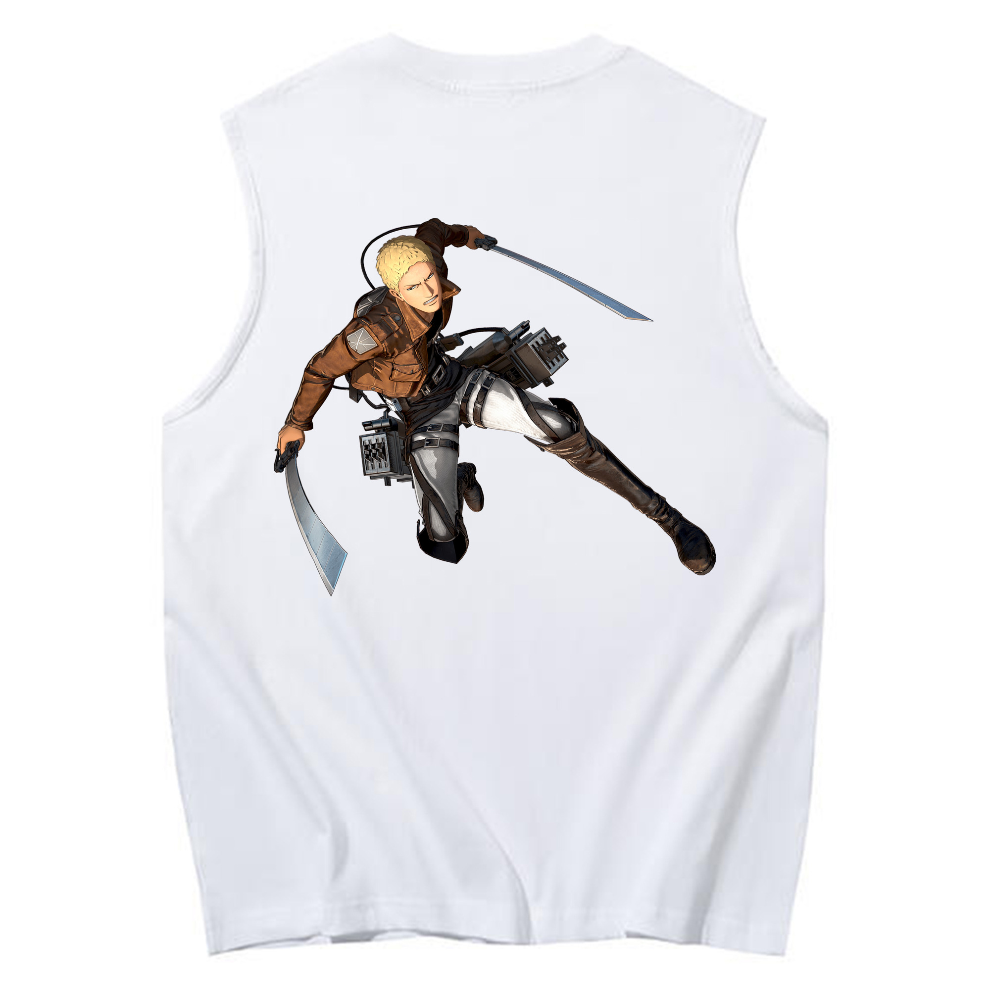 （画像用） 進撃の巨人 ライナー・ブラウン Attack on Titan Reiner Braun コットン100％タンクトップ（背面プリント）