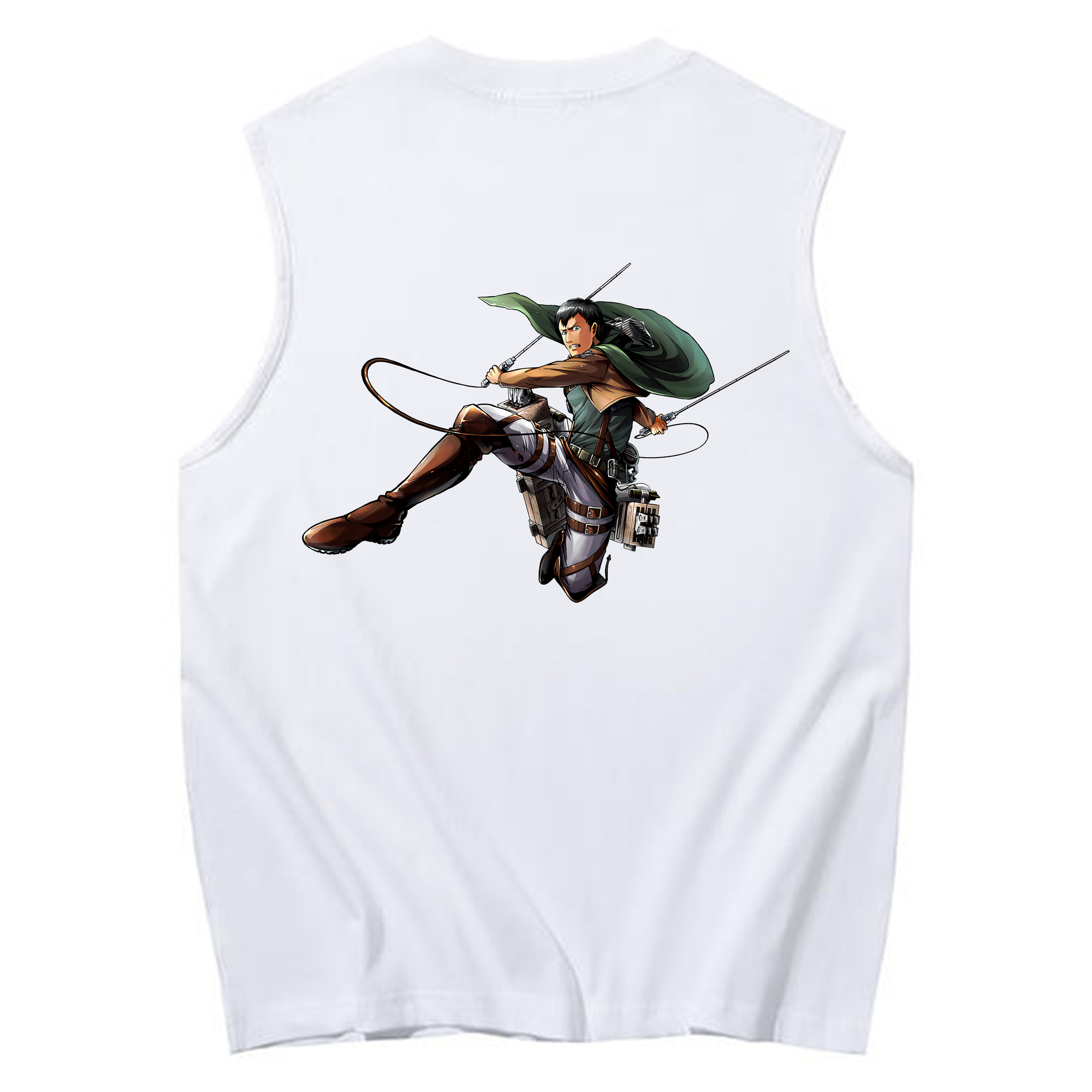 （画像用） 進撃の巨人 ベルトルト・フーバー Attack on Titan Bertholdt Hoover コットン100％タンクトップ（背面プリント）