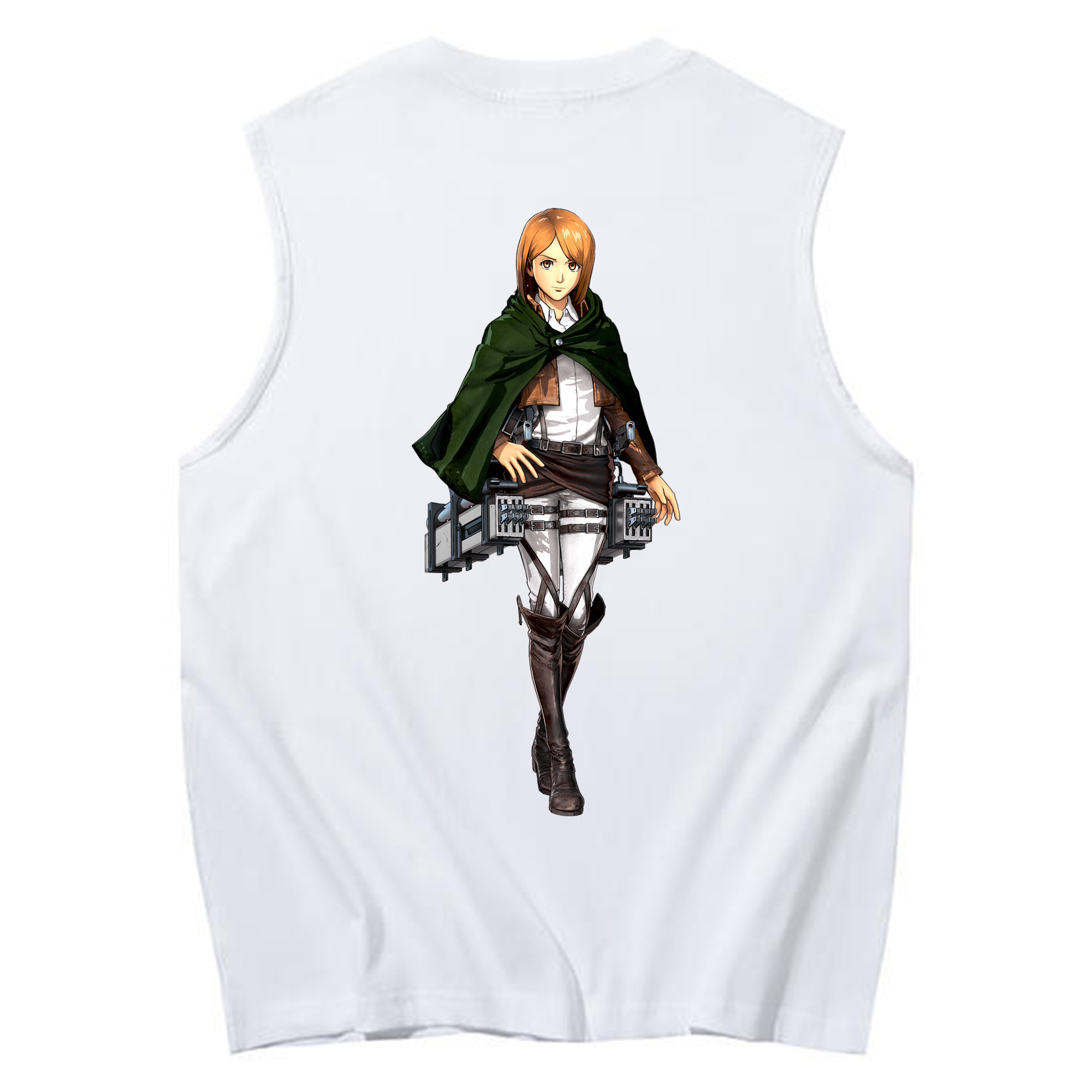 （画像用） 進撃の巨人 ペトラ·ラル Attack on Titan Petra Rall コットン100％タンクトップ（背面プリント）