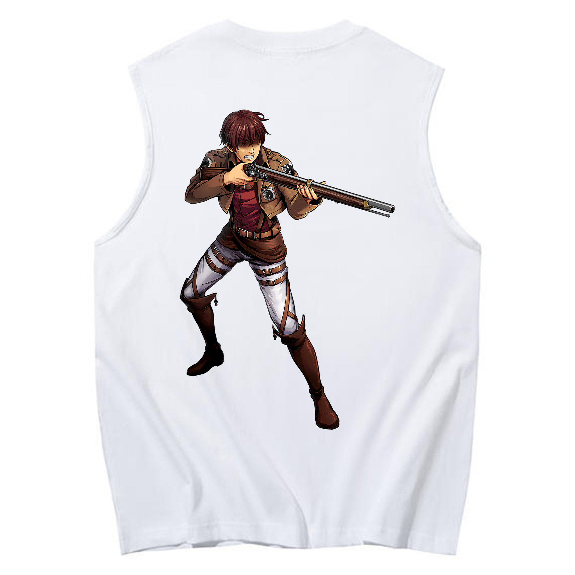 （画像用） 進撃の巨人 Attack on Titan コットン100％タンクトップ（背面プリント）