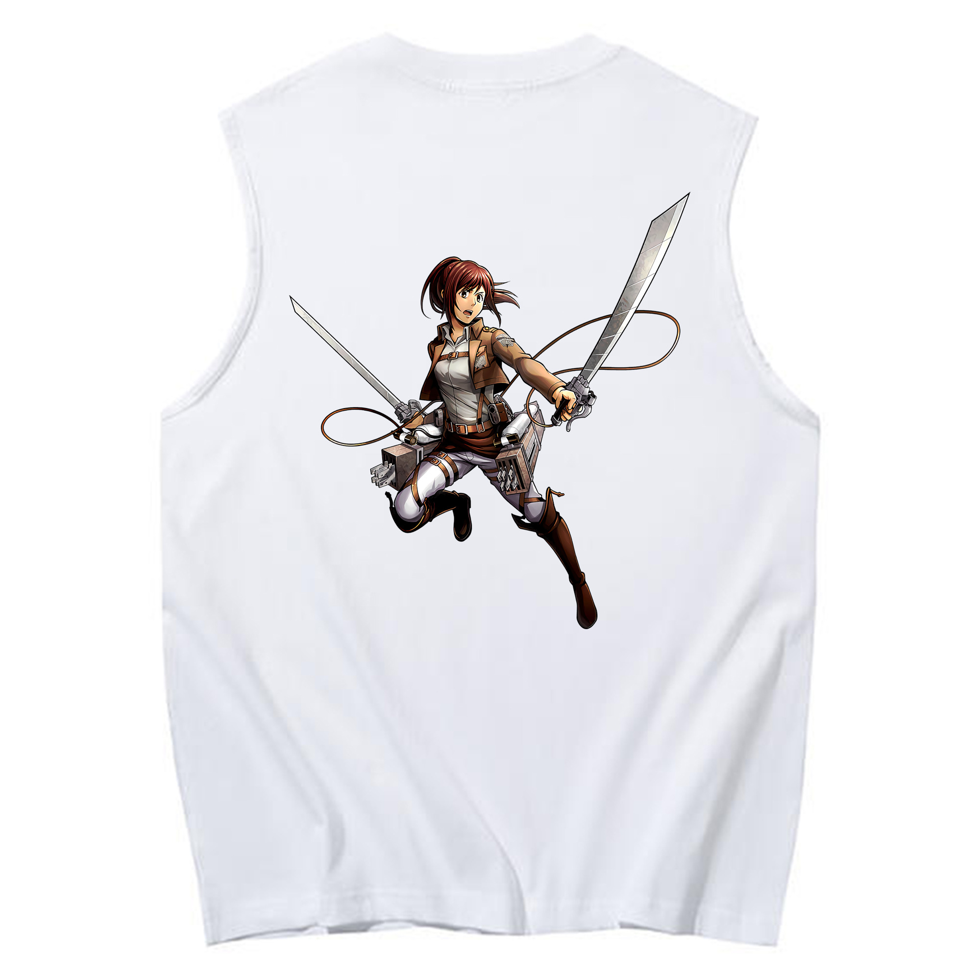 （画像用） 進撃の巨人 サシャ·ブラウス Attack on Titan Sasha Blaus コットン100％タンクトップ（背面プリント）