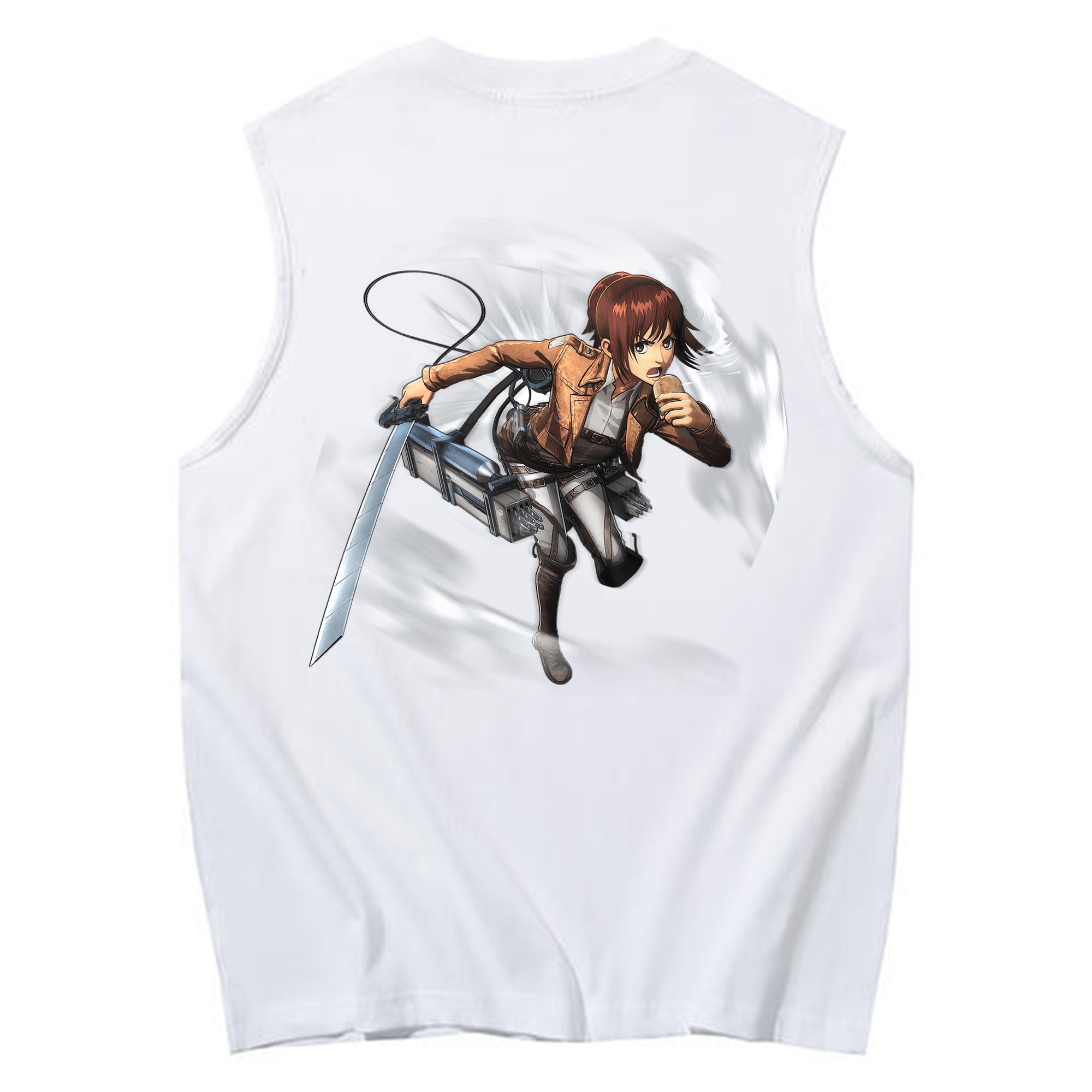 （画像用） 進撃の巨人 サシャ·ブラウス Attack on Titan Sasha Blaus コットン100％タンクトップ（背面プリント）