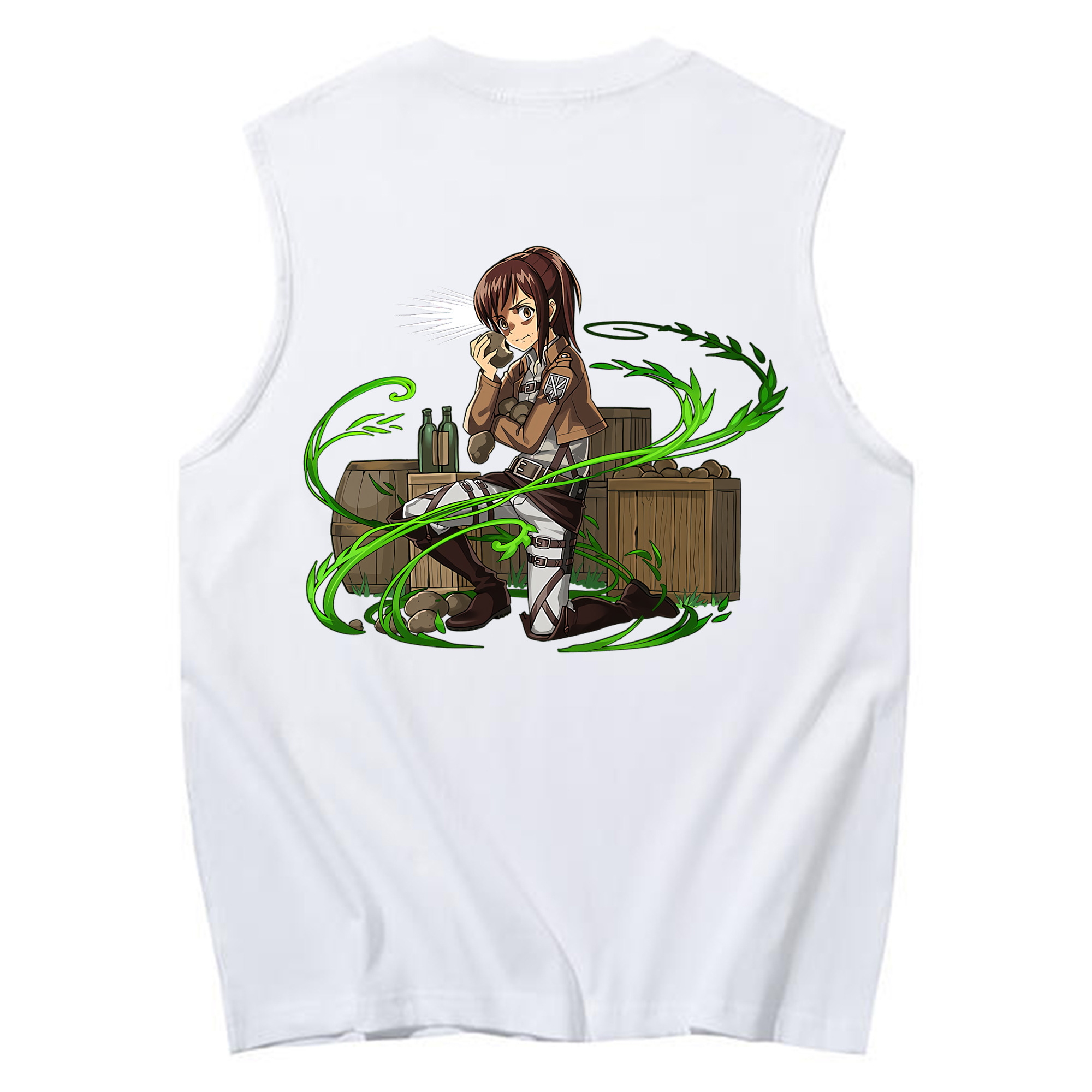 （画像用） 進撃の巨人 サシャ·ブラウス Attack on Titan Sasha Blaus コットン100％タンクトップ（背面プリント）