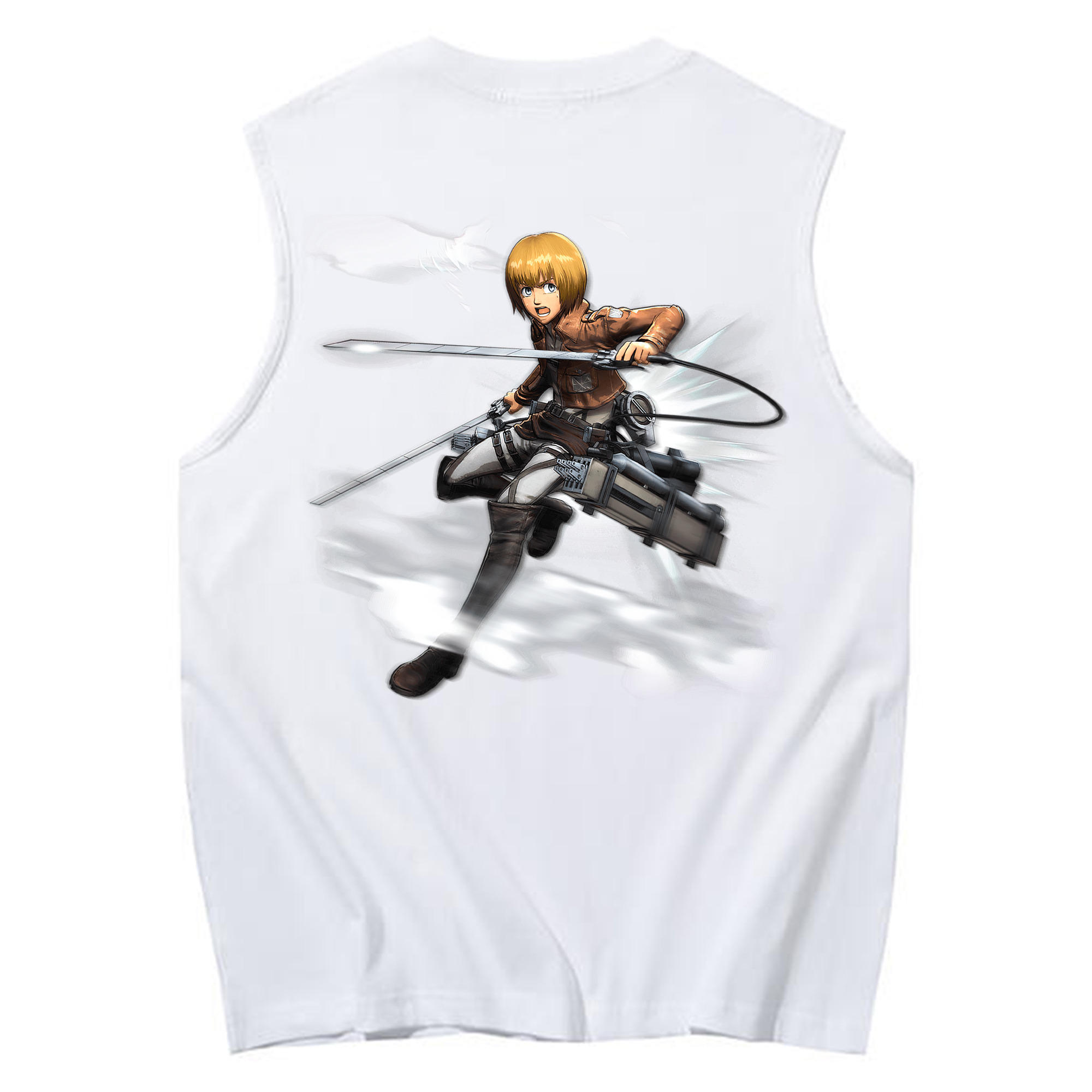 （画像用） 進撃の巨人 アルミン·アルレルト Attack on Titan Armin Arlert コットン100％タンクトップ（背面プリント）